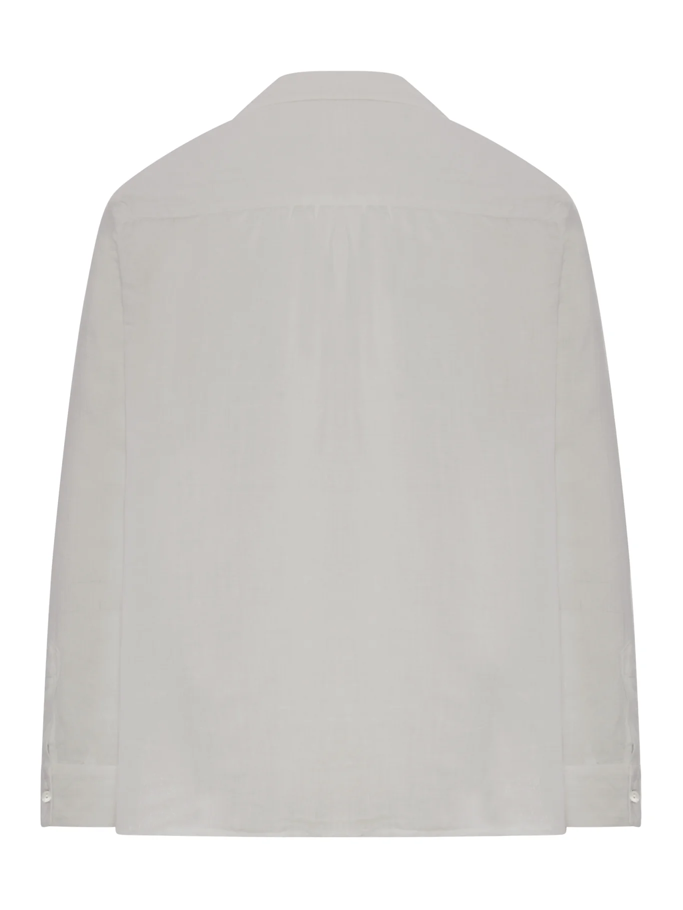 LINEN SHIRT WITH COLLAR AND V-NECK - Image 2