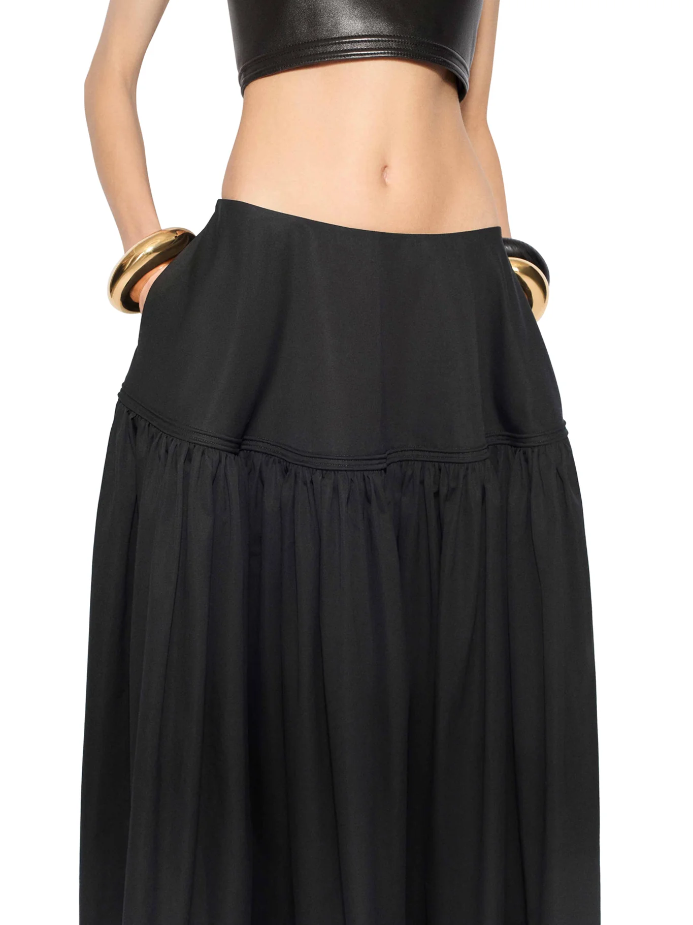 FULL VOLUME SKIRT IN COTTON POPLIN - Image 4