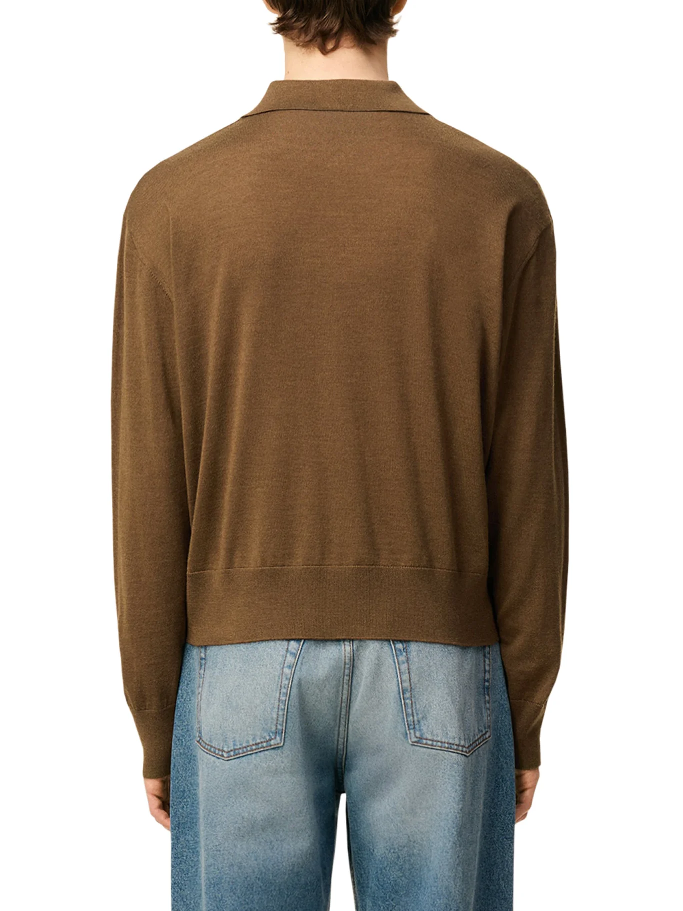 AMI DE COEUR POLO IN EXTRAFINE WOOL AND SILK - Image 3