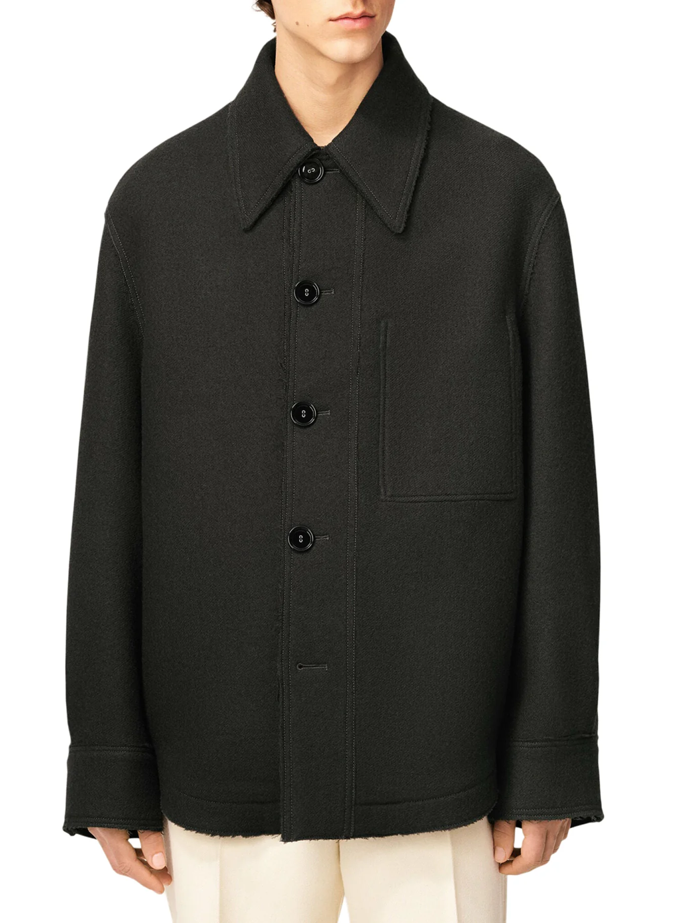 WOOL GABARDINE OVERSHIRT - Image 3