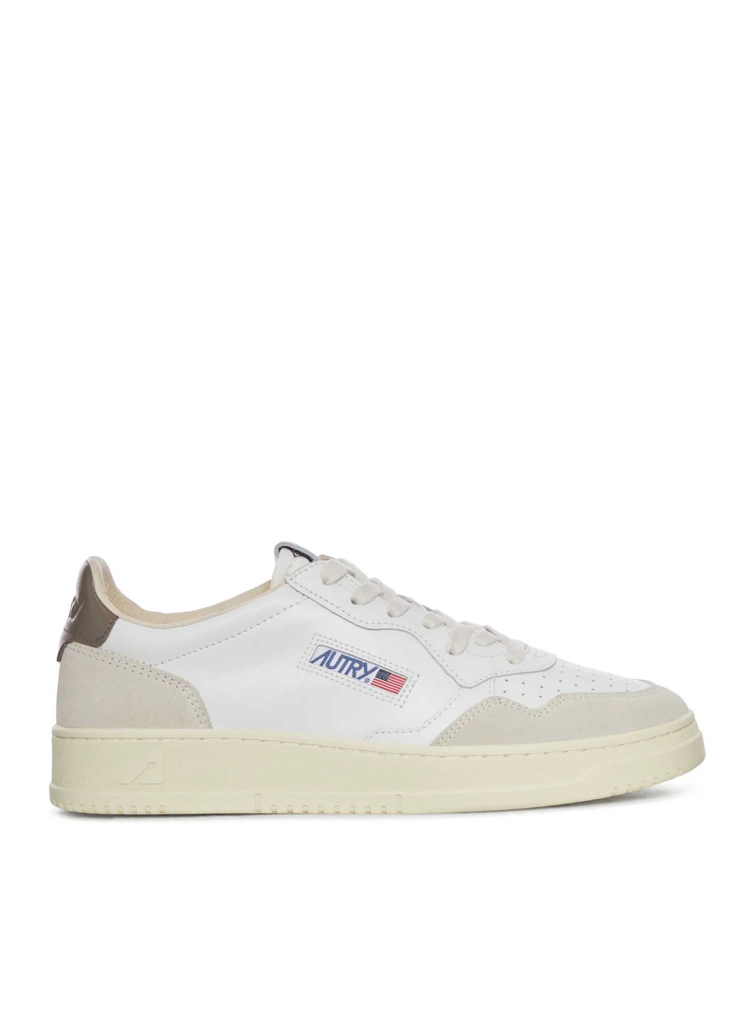 AUTRY MEDIALIST IN WHITE LEATHER