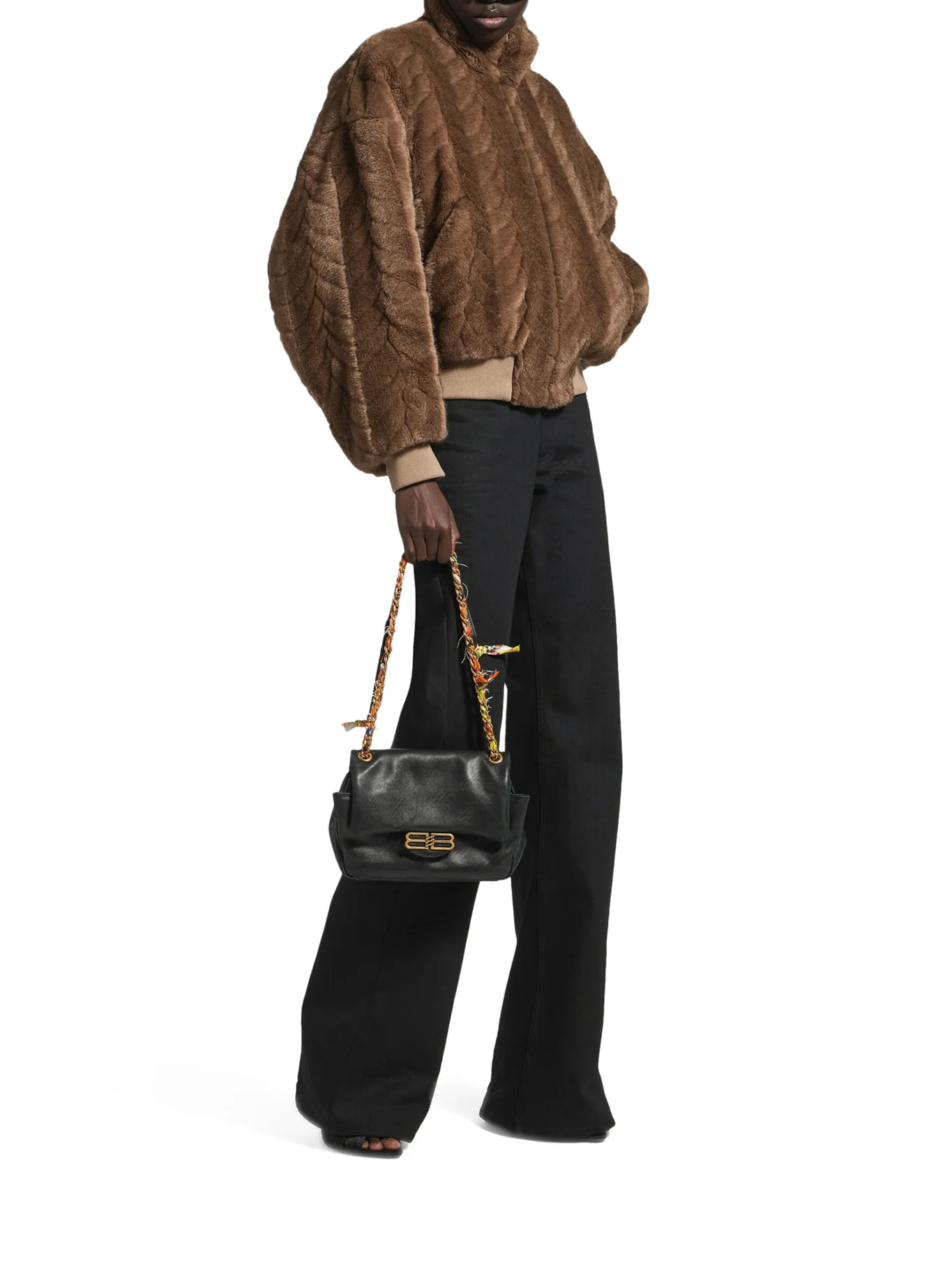 CROPPED JACKET WITH RAISED CABLE PATTERN - Image 2