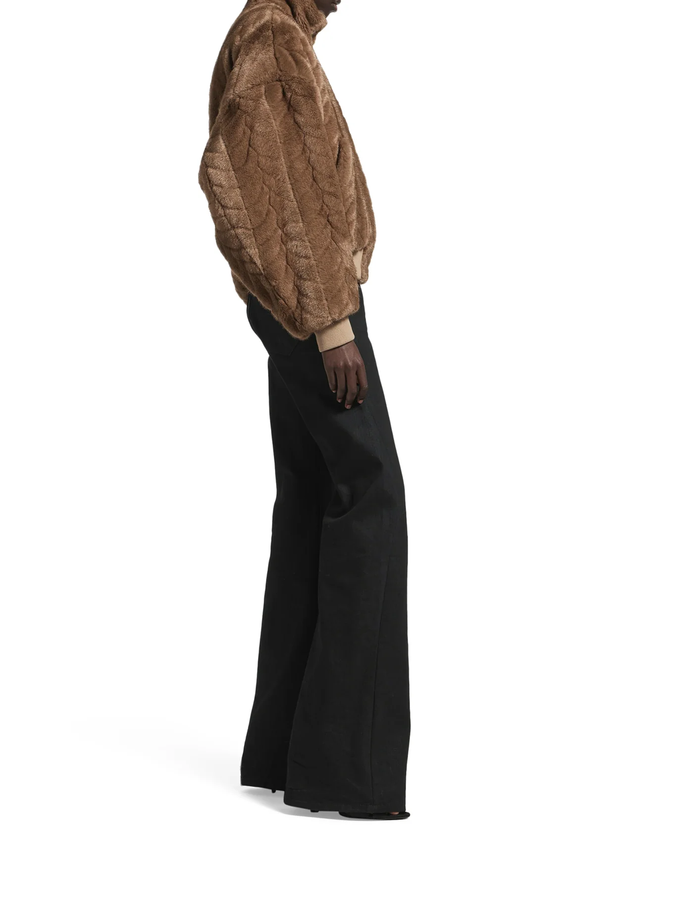 CROPPED JACKET WITH RAISED CABLE PATTERN - Image 4