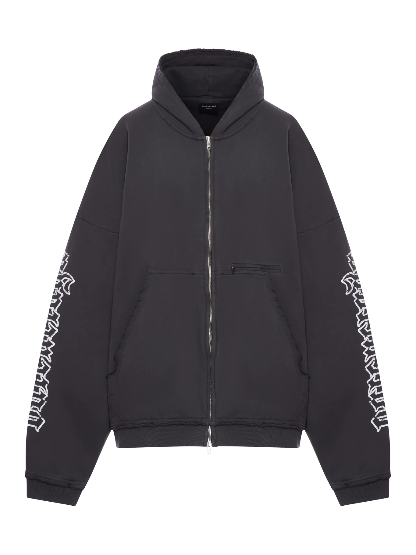 ZIP HOODIE BLACKLETTER SCRIPT LARGE FIT