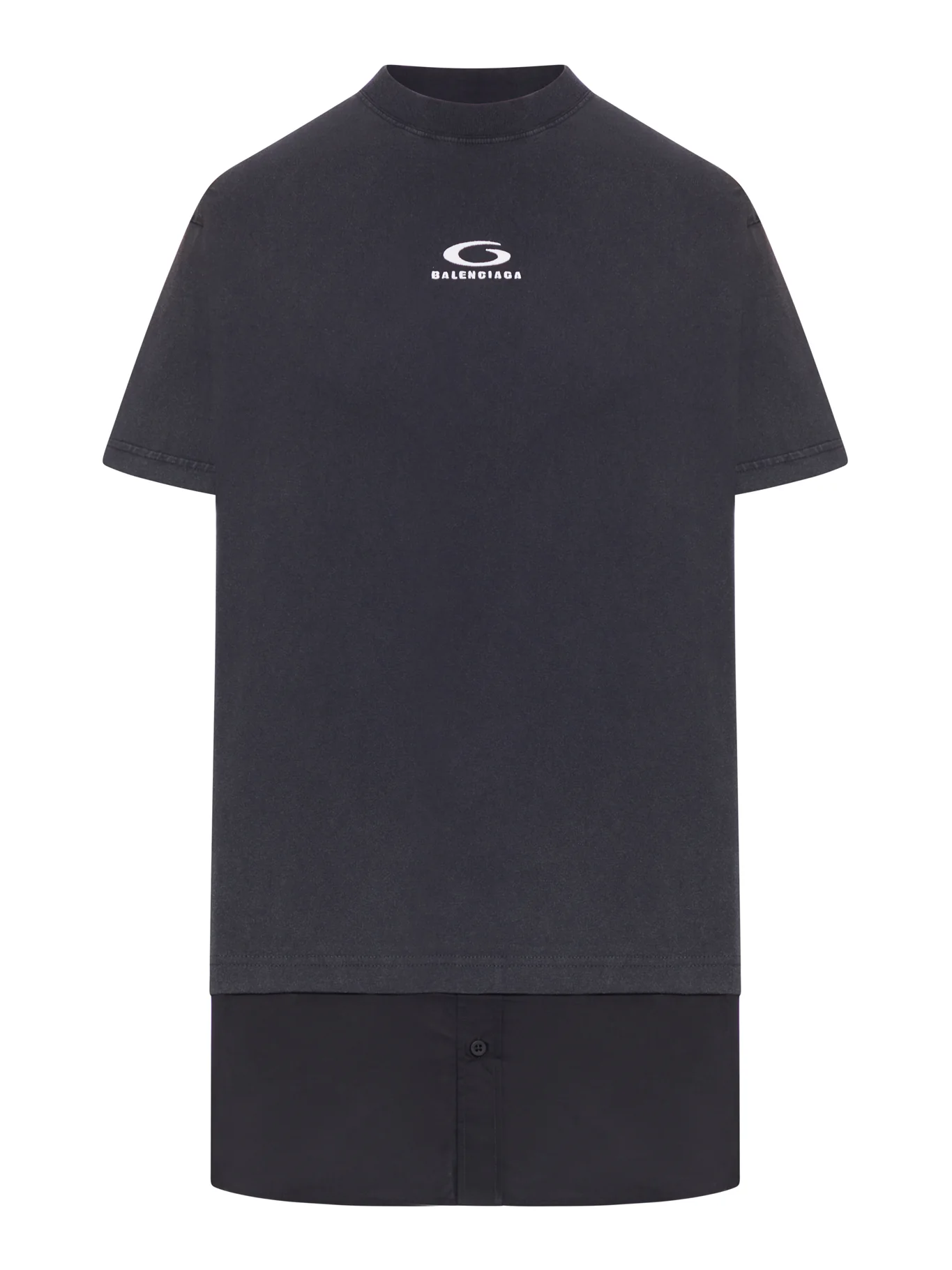 HYBRID T-SHIRT DRESS WITH SPORT ICON LOGO