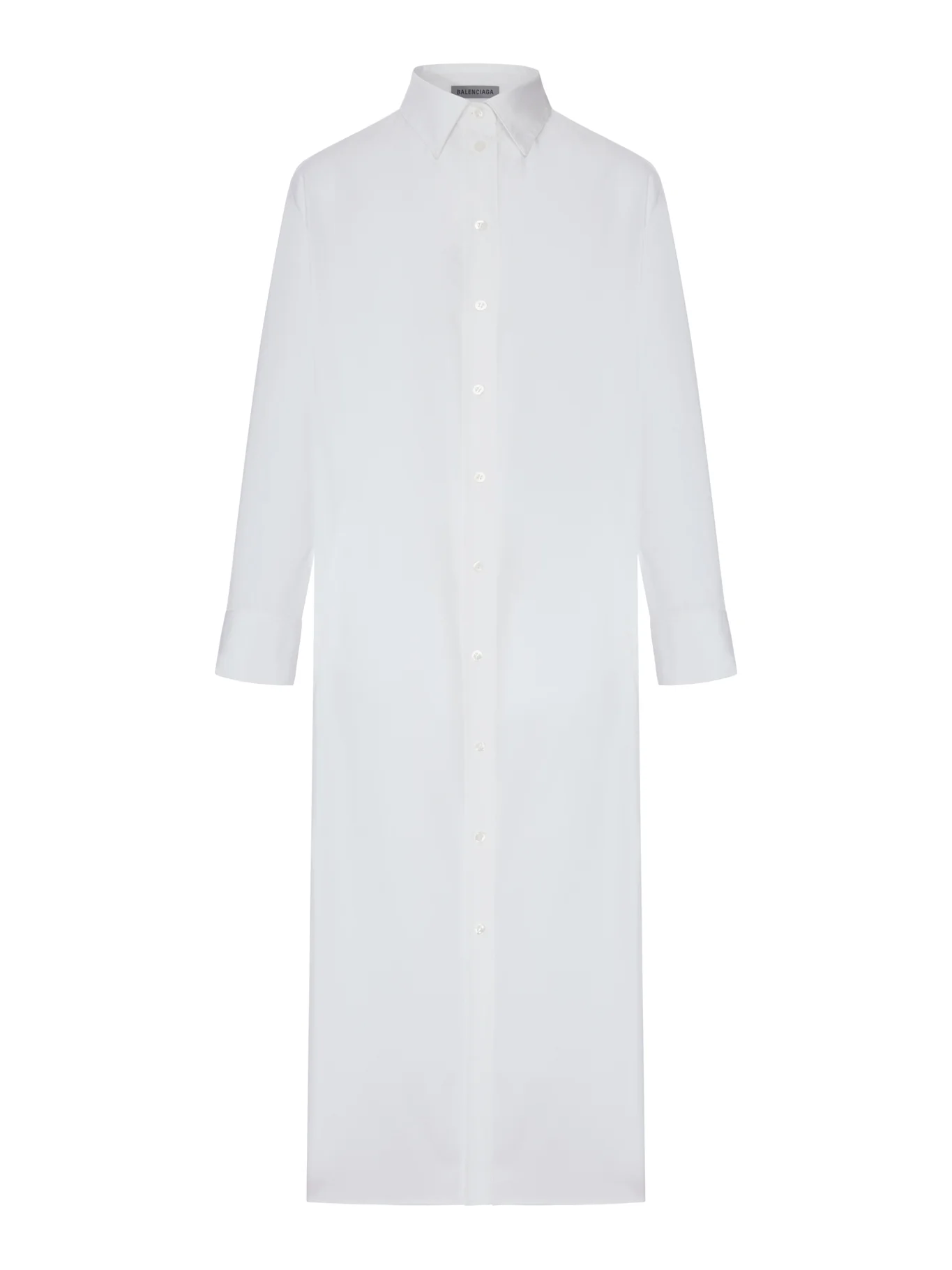LONG CHEMISIER DRESS WITH DRAPE ON THE BACK