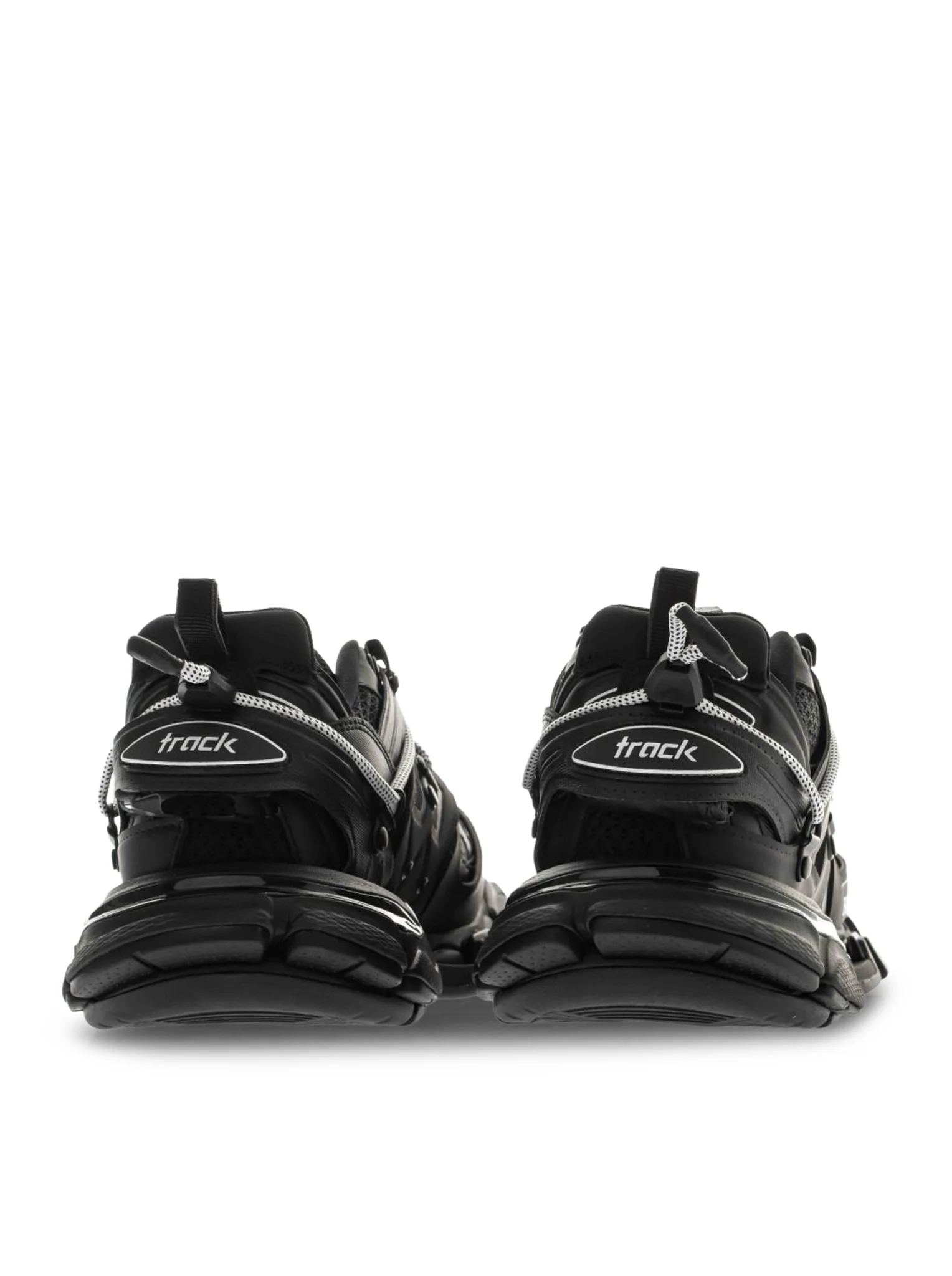 MEN`S TRAIL LACES TRACK SNEAKER IN BLACK/WHITE - Image 3