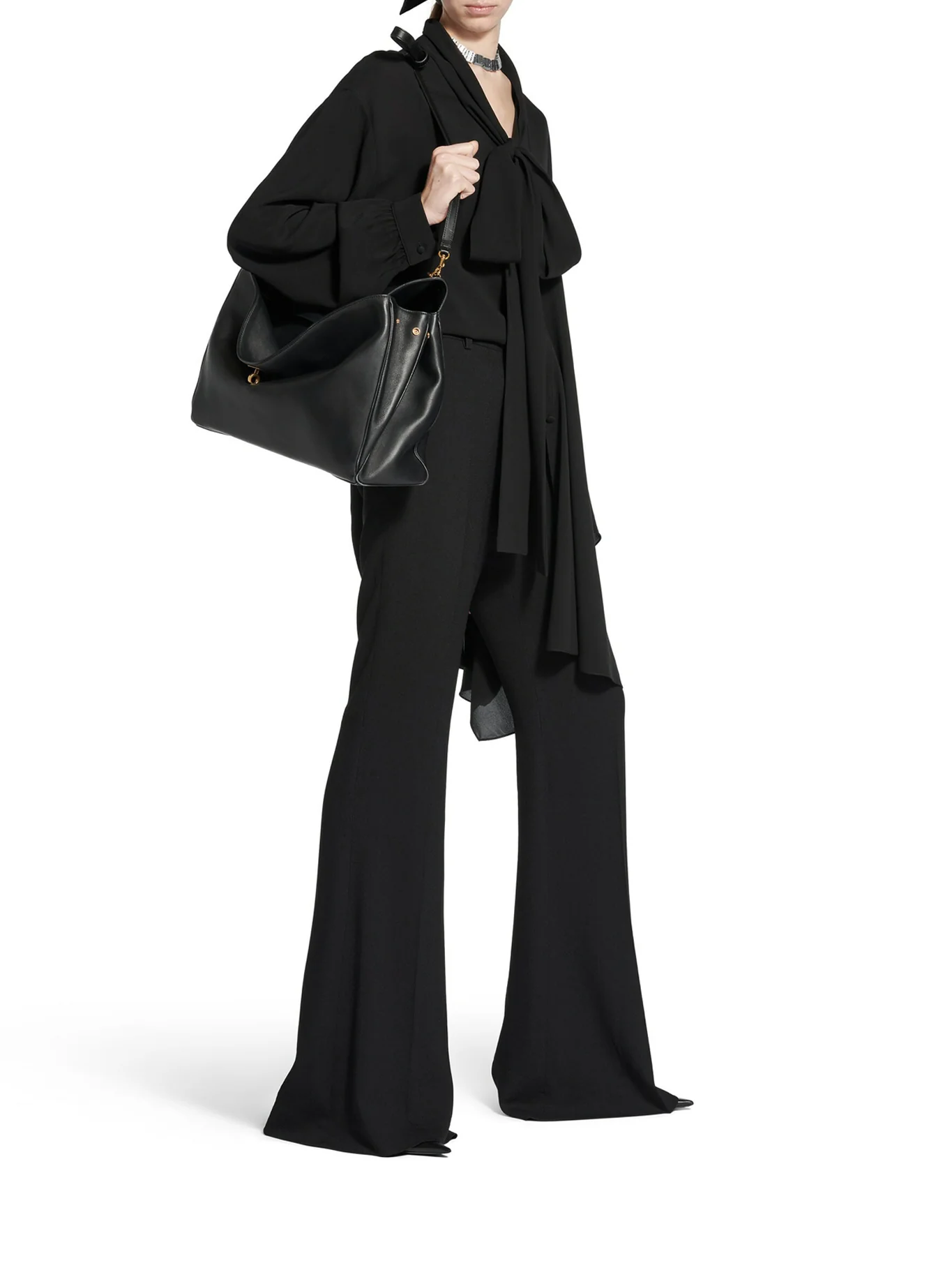 FLARED TROUSERS IN FLUID VISCOSE - Image 2
