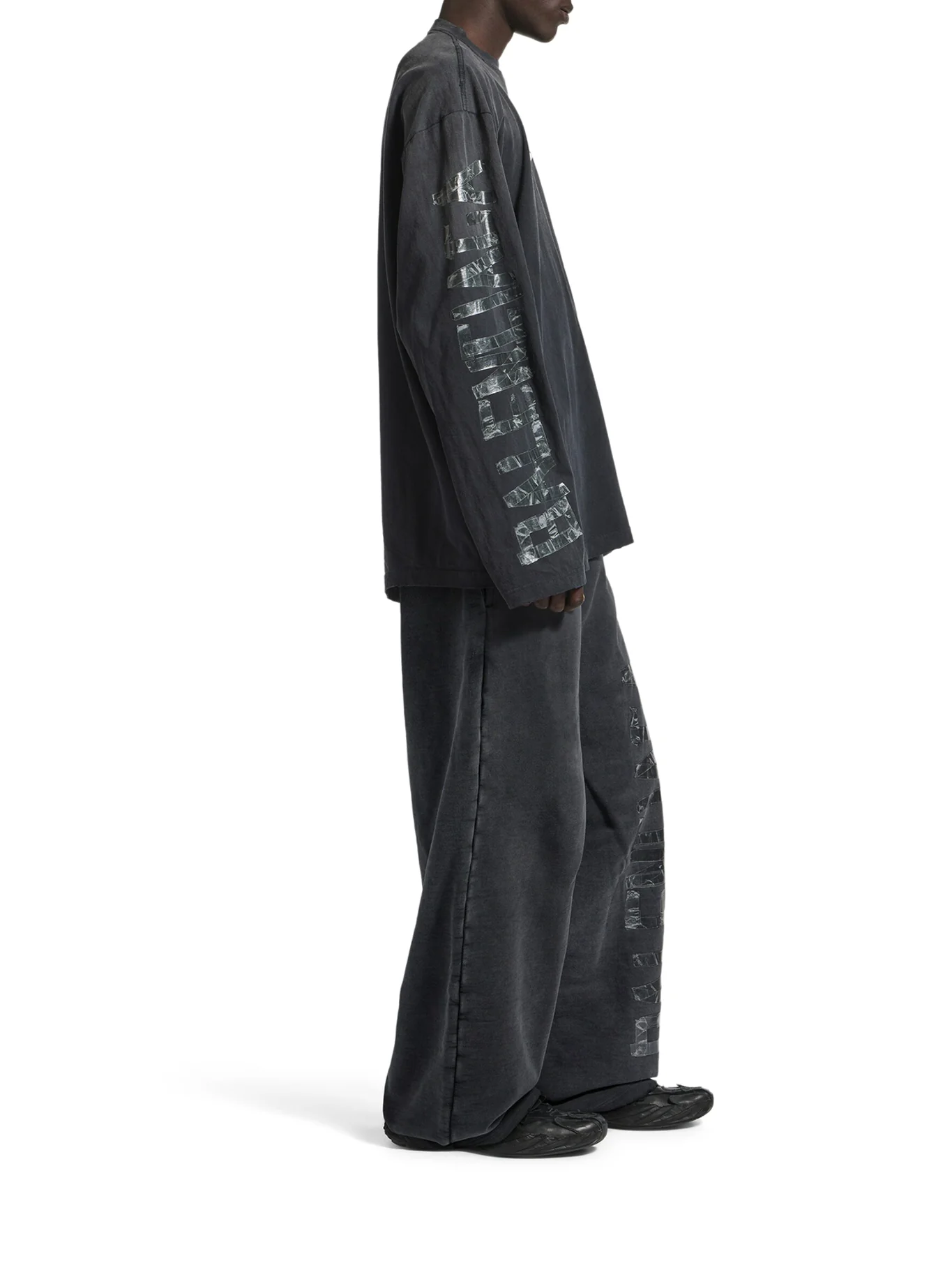 WIDE TROUSERS WITH TRANSPARENT TAPE - Image 5