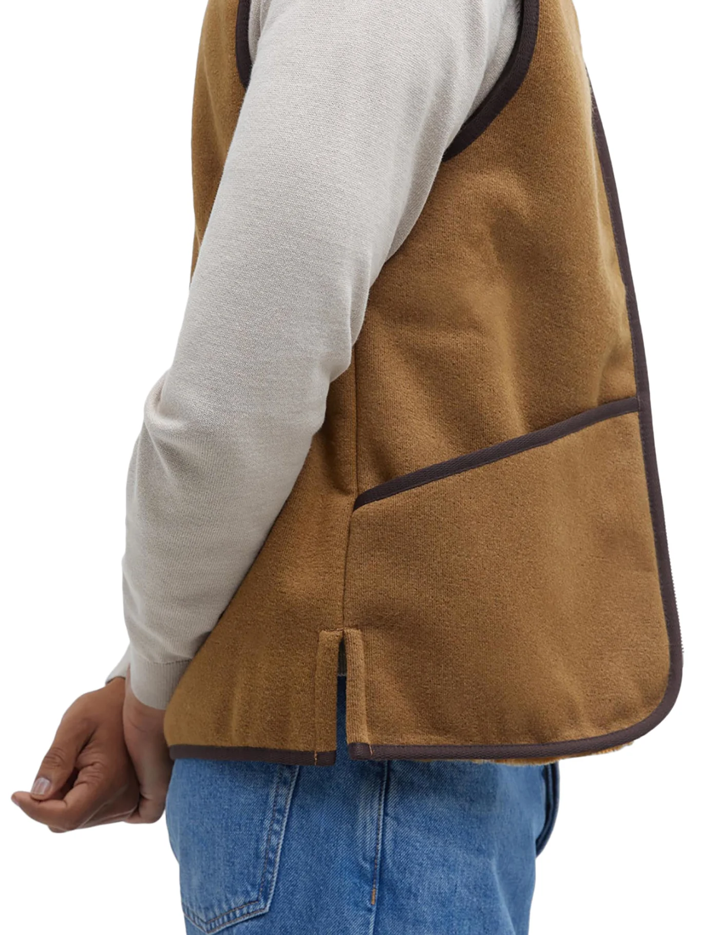 REVERSIBLE FLEECE VEST WITH ZIP - Image 5