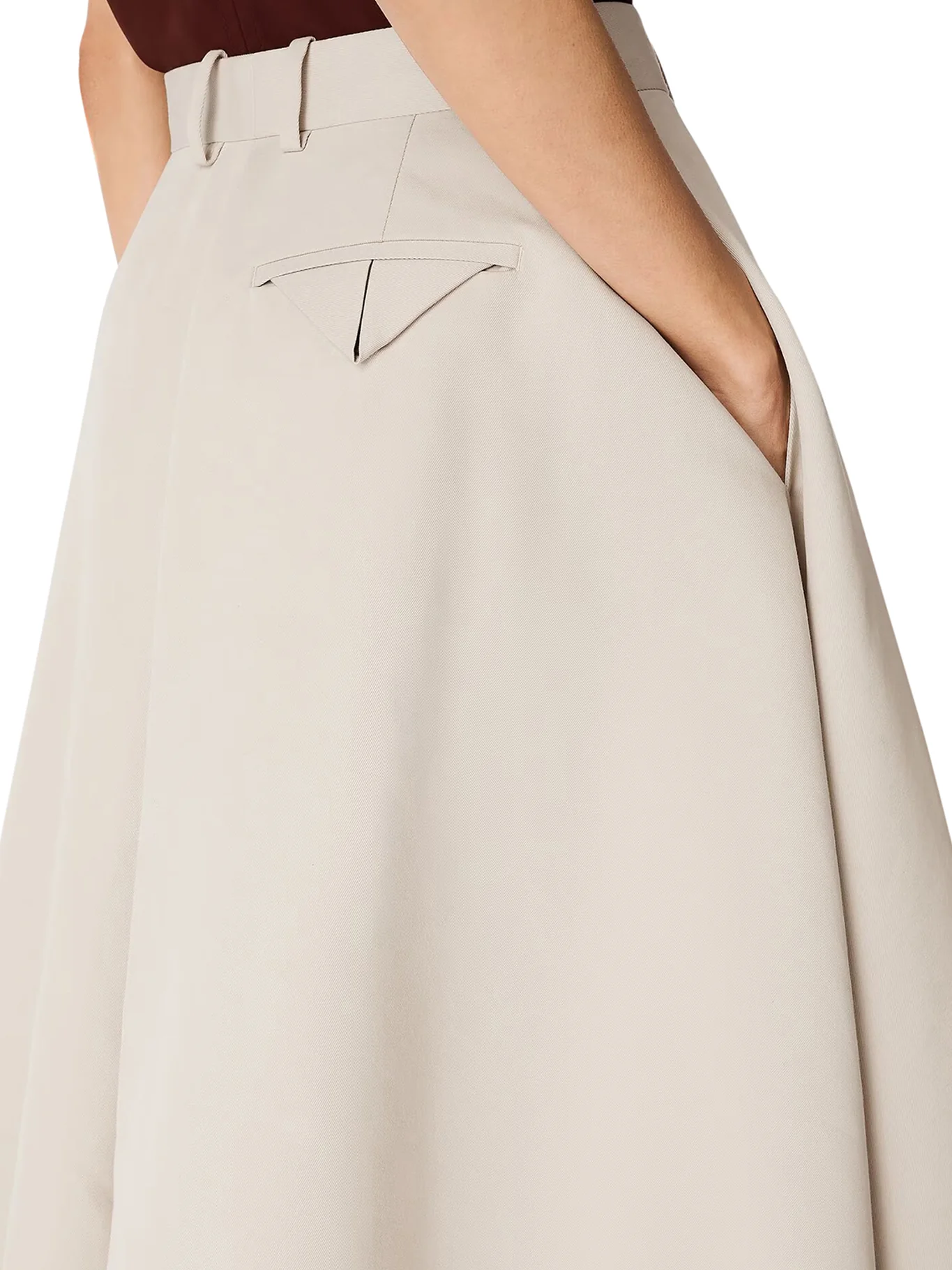 COTTON AND SILK TWILL CULOTTE PANTS - Image 5