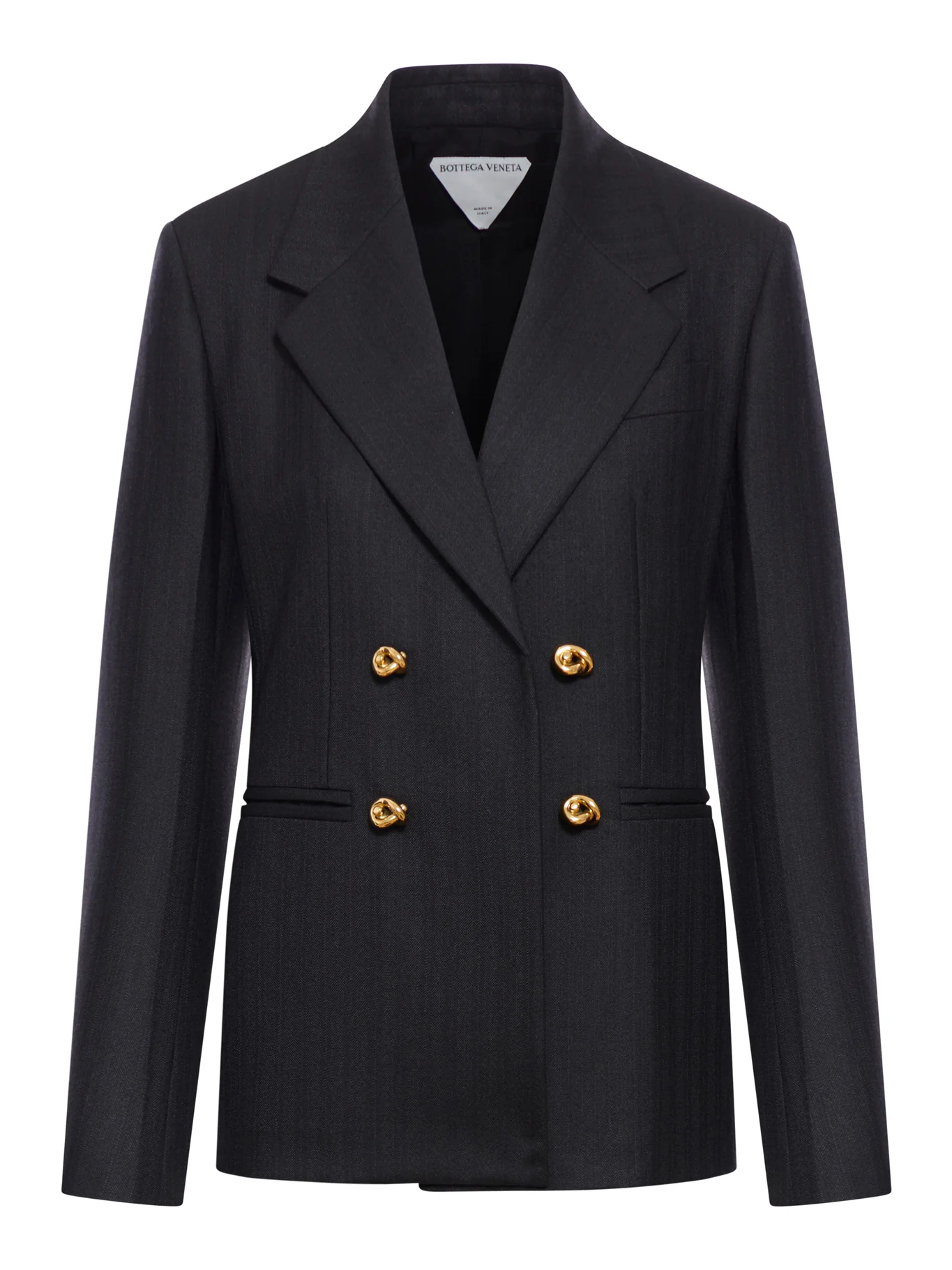 DOUBLE-BREASTED WOOL KNOT BLAZER