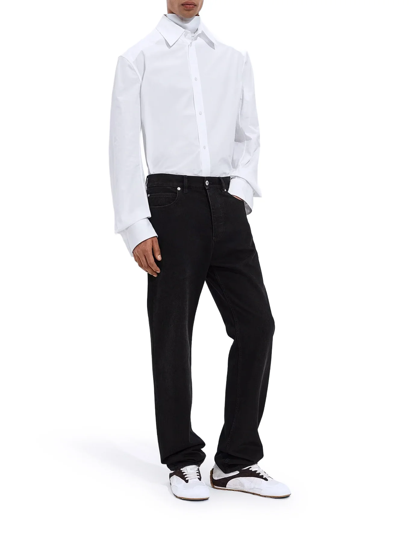 FIVE-POCKET STRETCH DENIM TROUSERS - Image 2