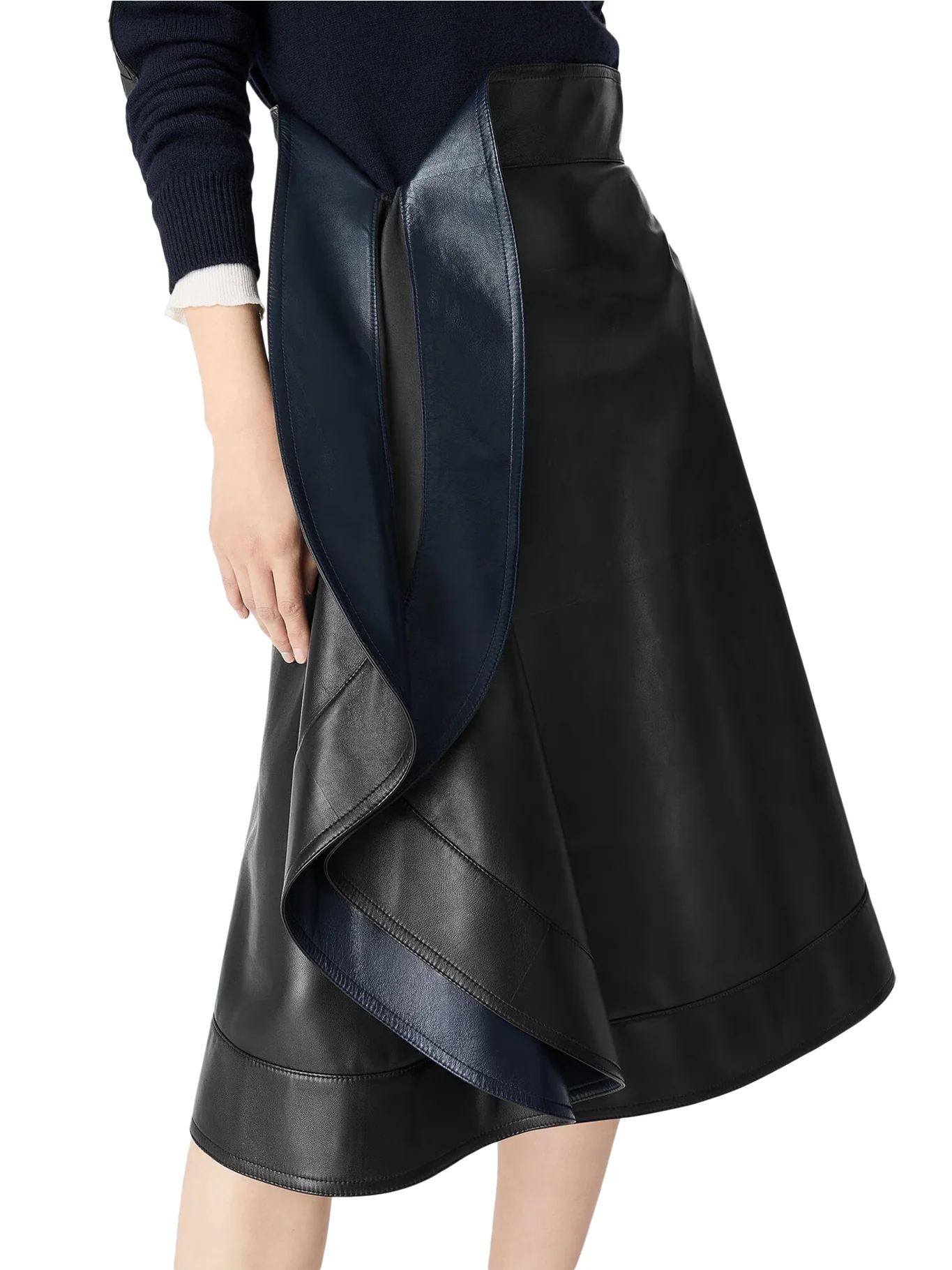 LEATHER A-LINE SKIRT - Image 3