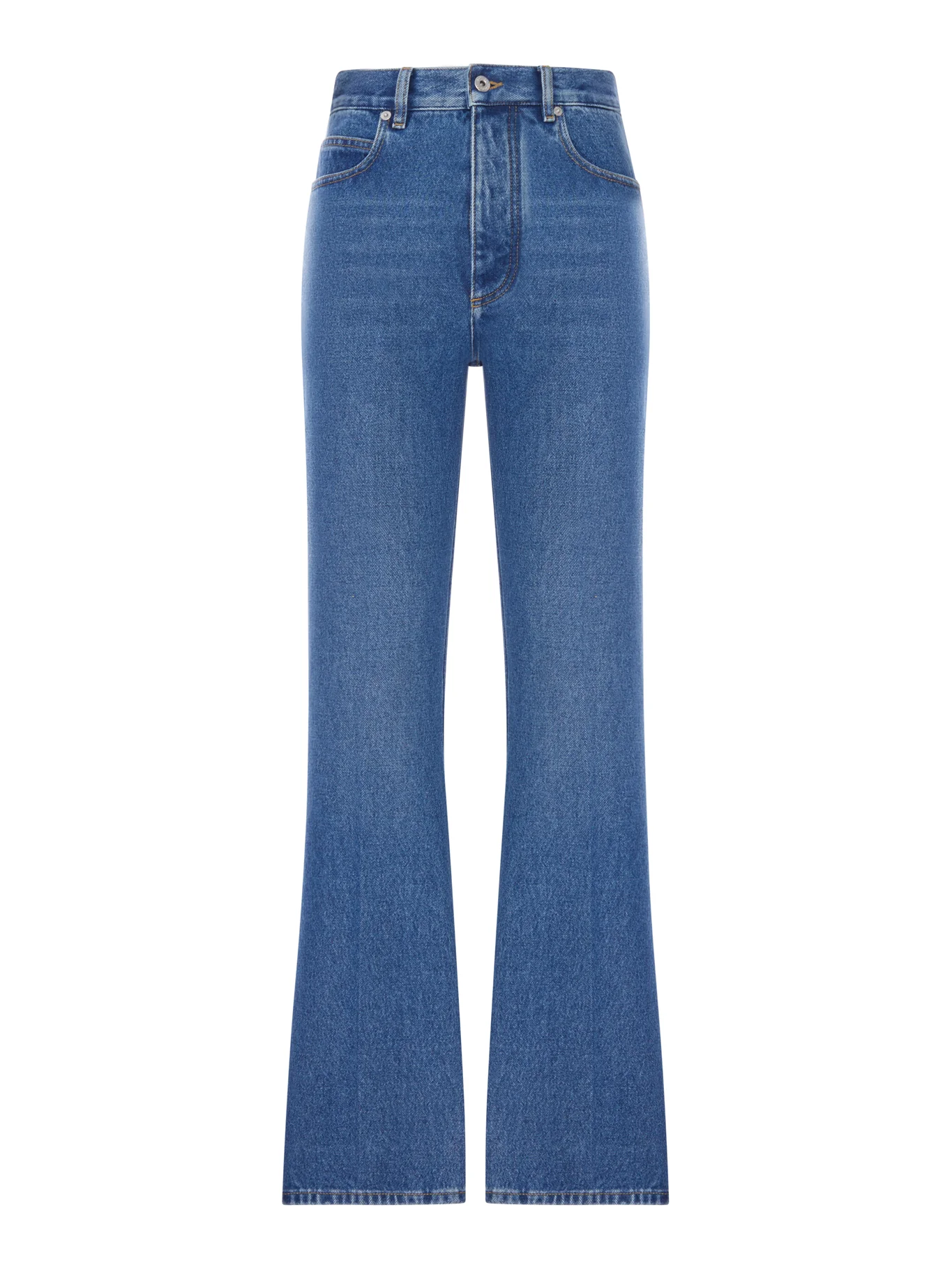 MEDIUM INDIGO WASH FLARED JEANS