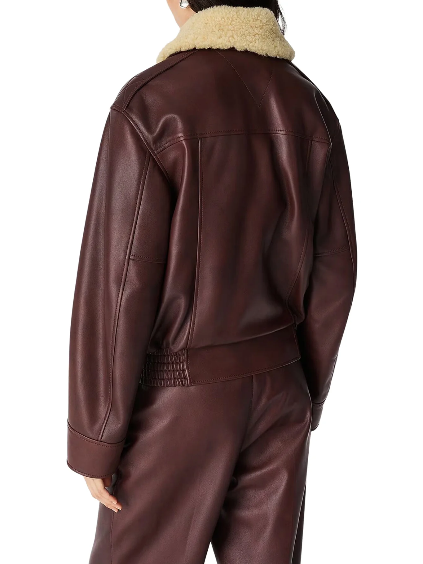 NAPPA BOMBER JACKET WITH SHEARLING COLLAR - Image 3