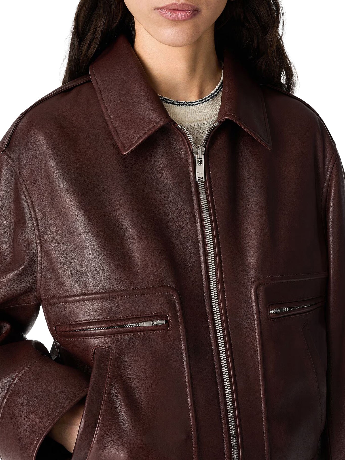NAPPA BOMBER JACKET WITH SHEARLING COLLAR - Image 5