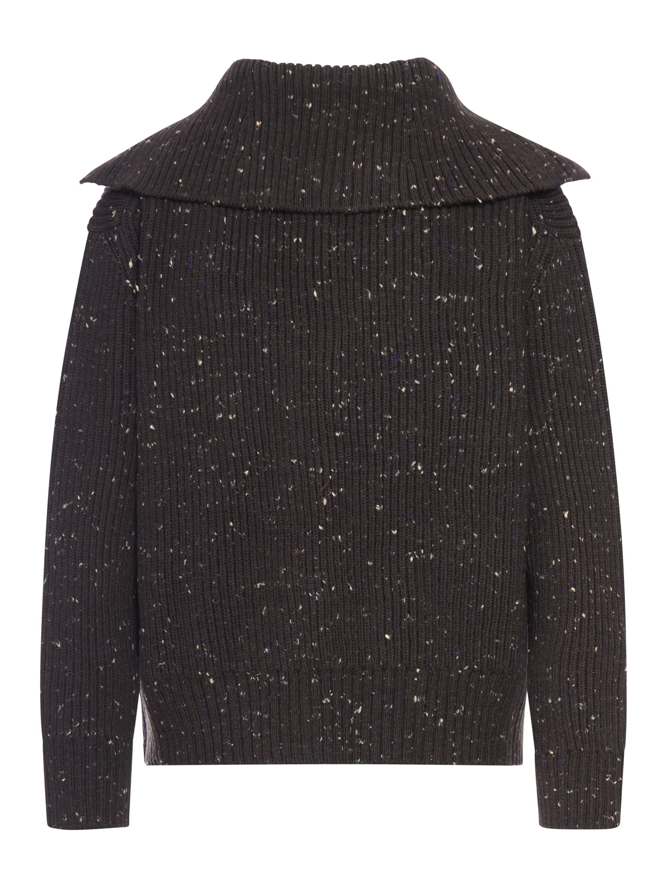 RIBBED CARDIGAN WITH WIDE NECK - Image 2