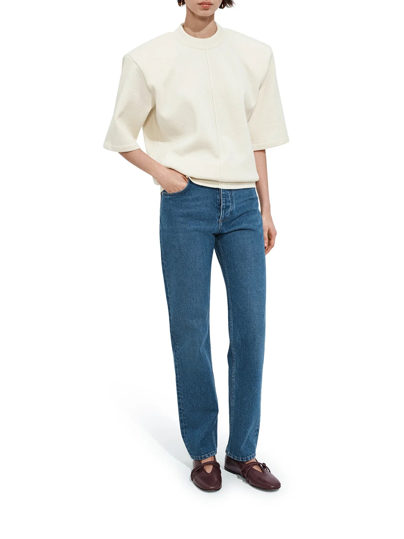 STRAIGHT LEG MEDIUM WASH JEANS - Image 2