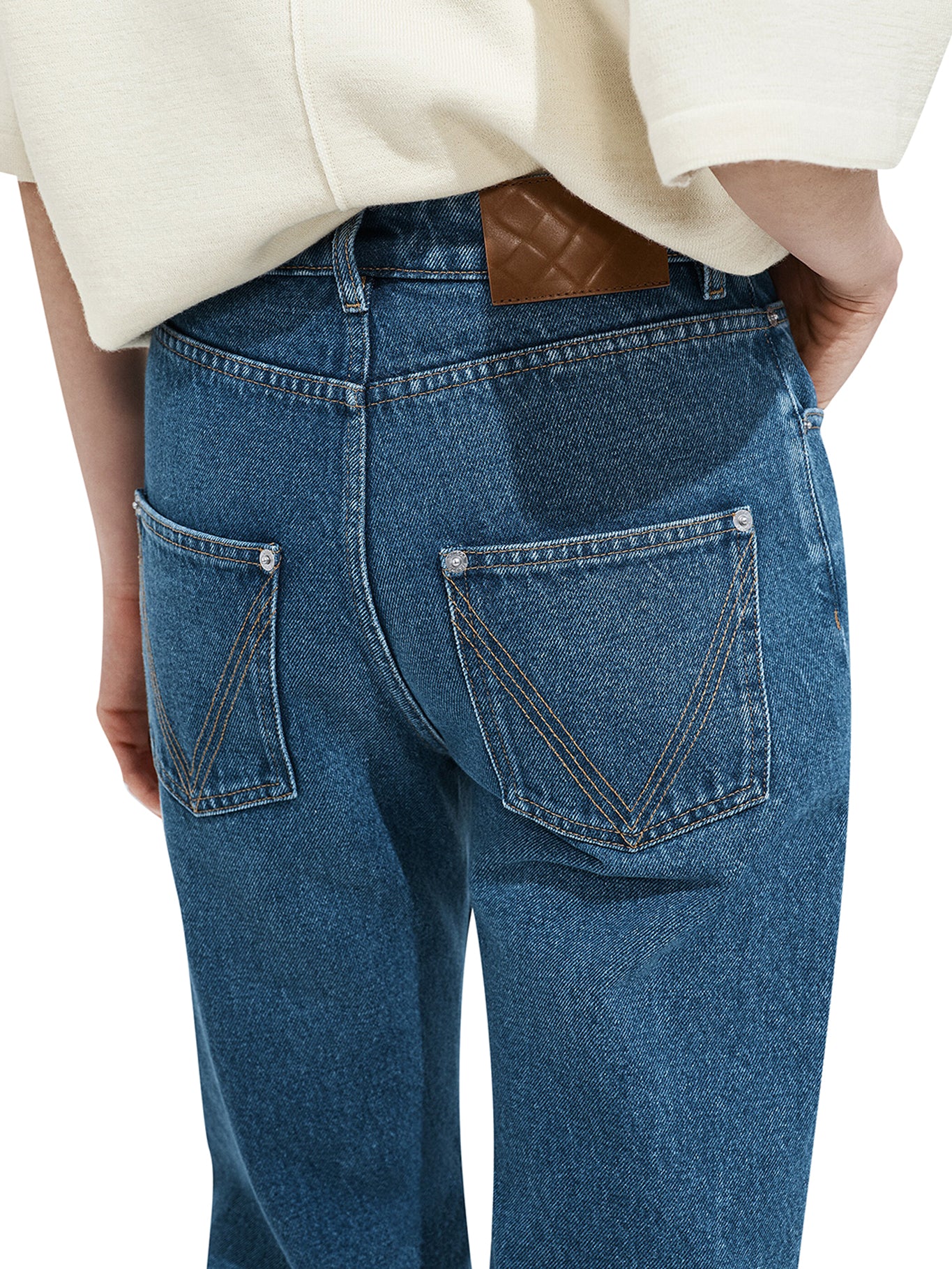 STRAIGHT LEG MEDIUM WASH JEANS - Image 5