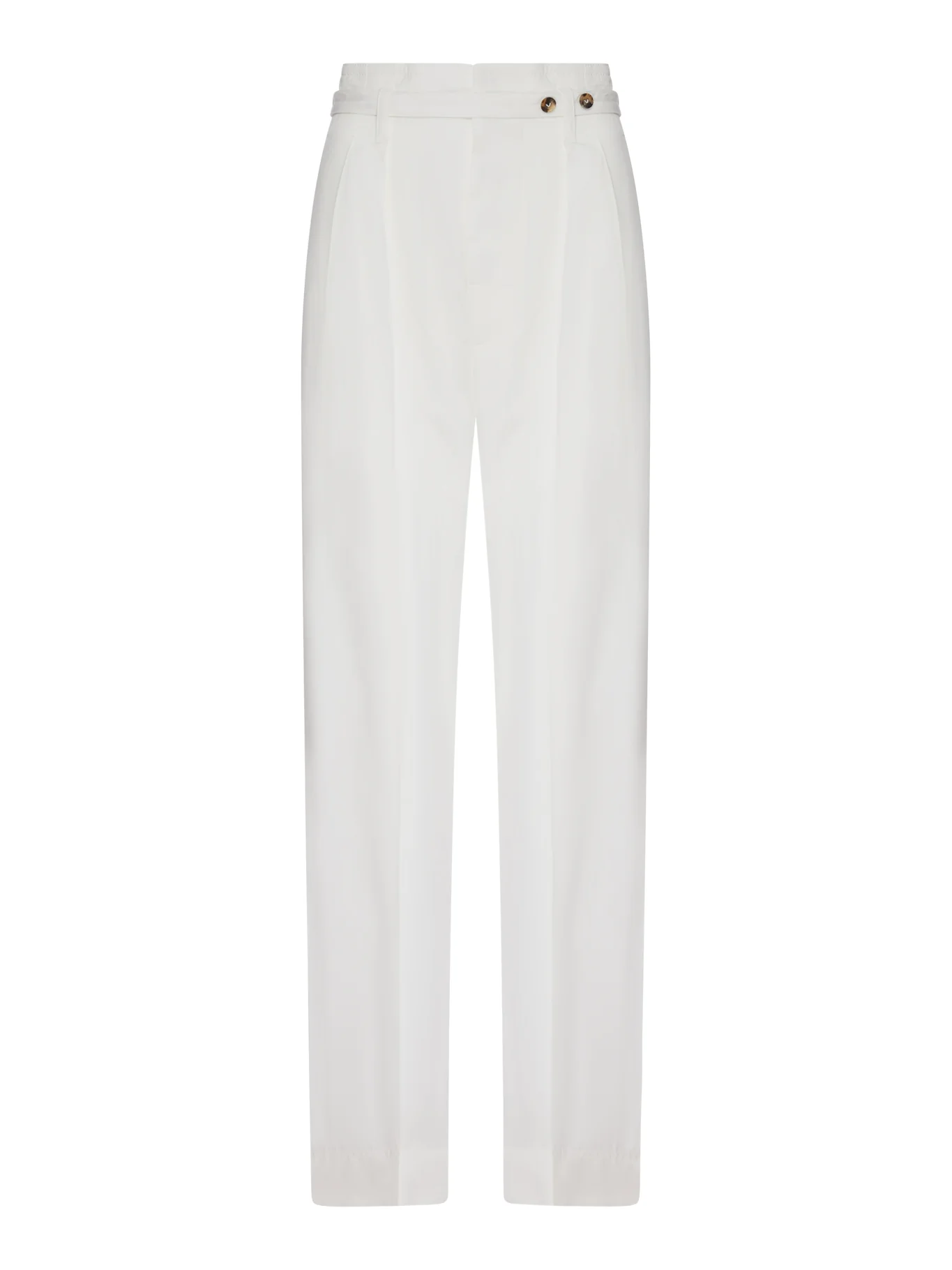 STRAIGHT-LEG TAILORED COTTON TROUSERS