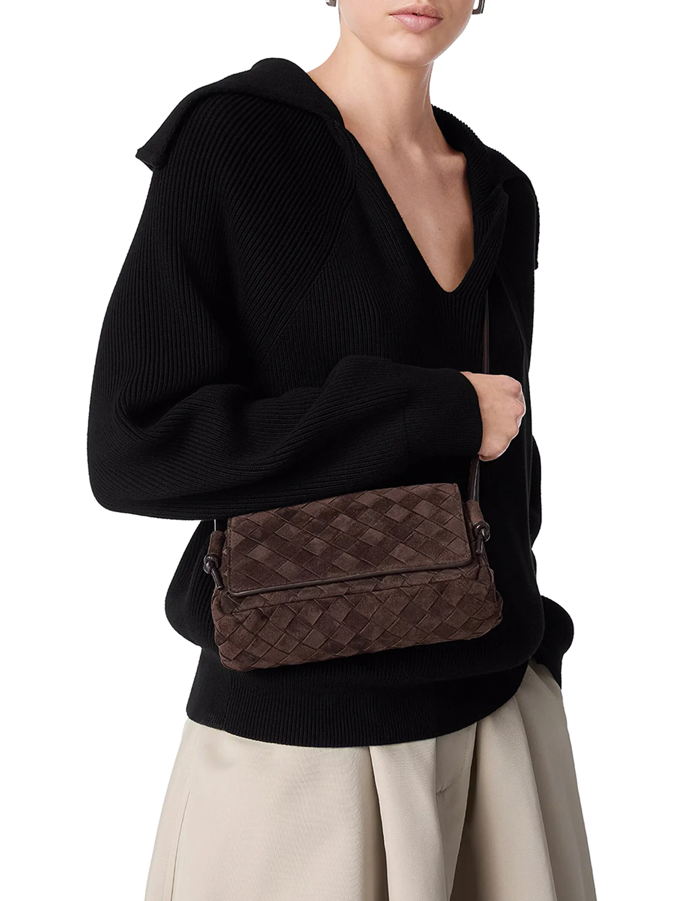 SUEDE POUCH WITH BRAIDED WORKMANSHIP - Image 2