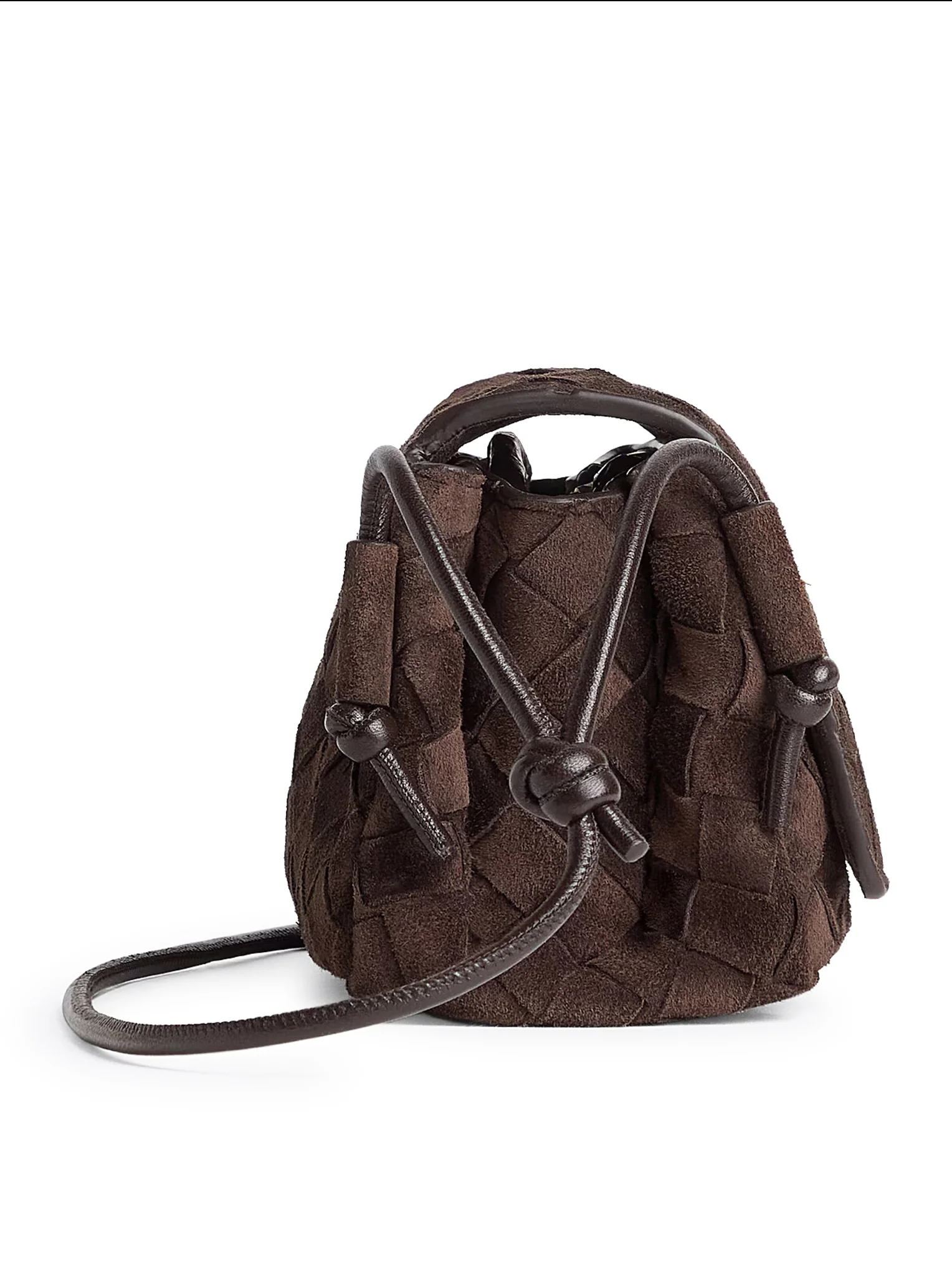 SUEDE POUCH WITH BRAIDED WORKMANSHIP - Image 4