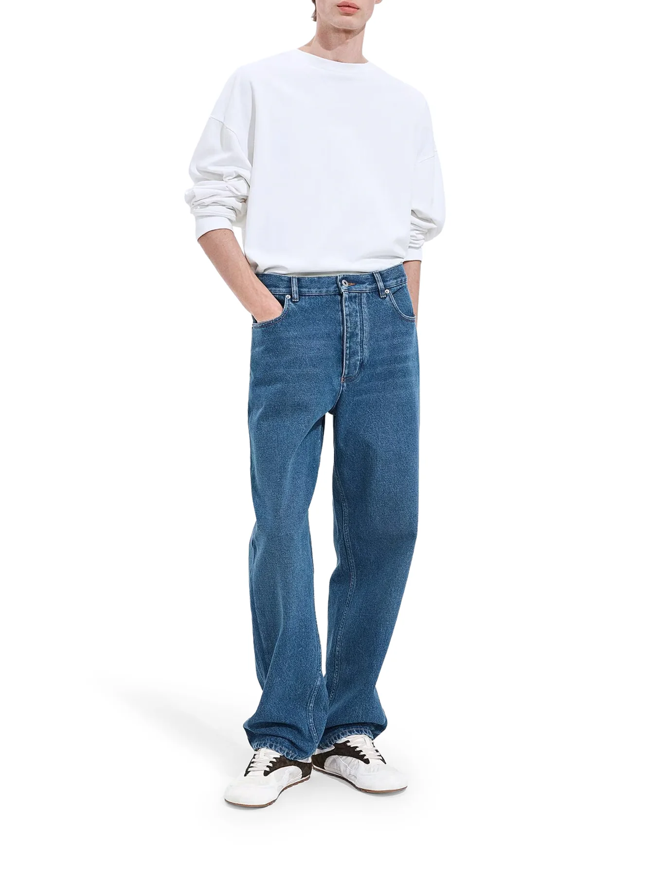 WIDE LEG JEANS IN COTTON DENIM - Image 2