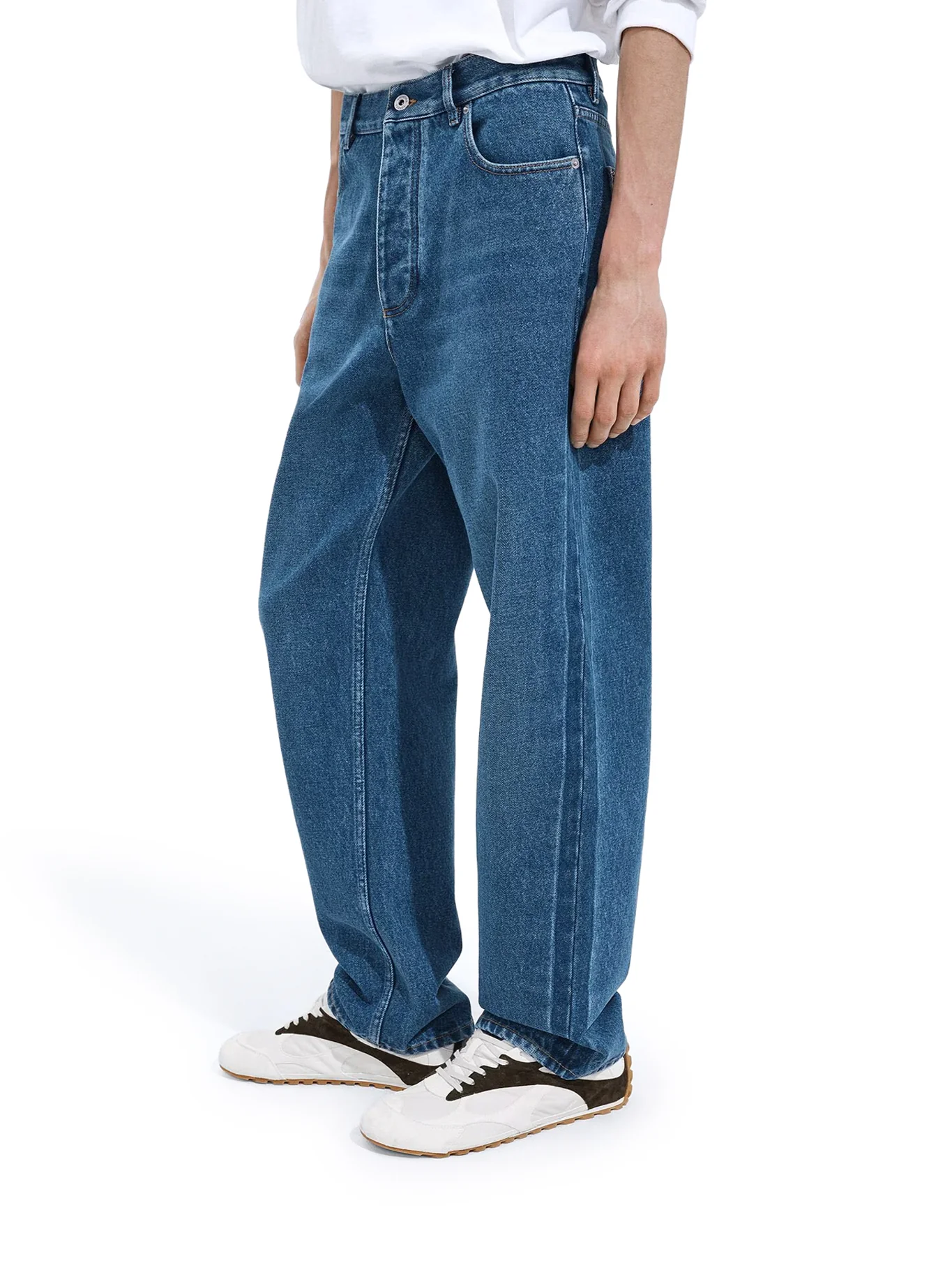 WIDE LEG JEANS IN COTTON DENIM - Image 3