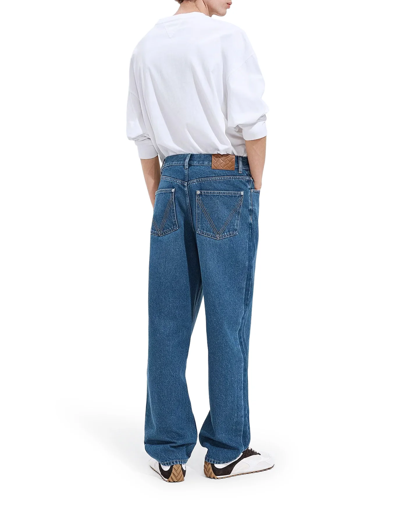WIDE LEG JEANS IN COTTON DENIM - Image 4