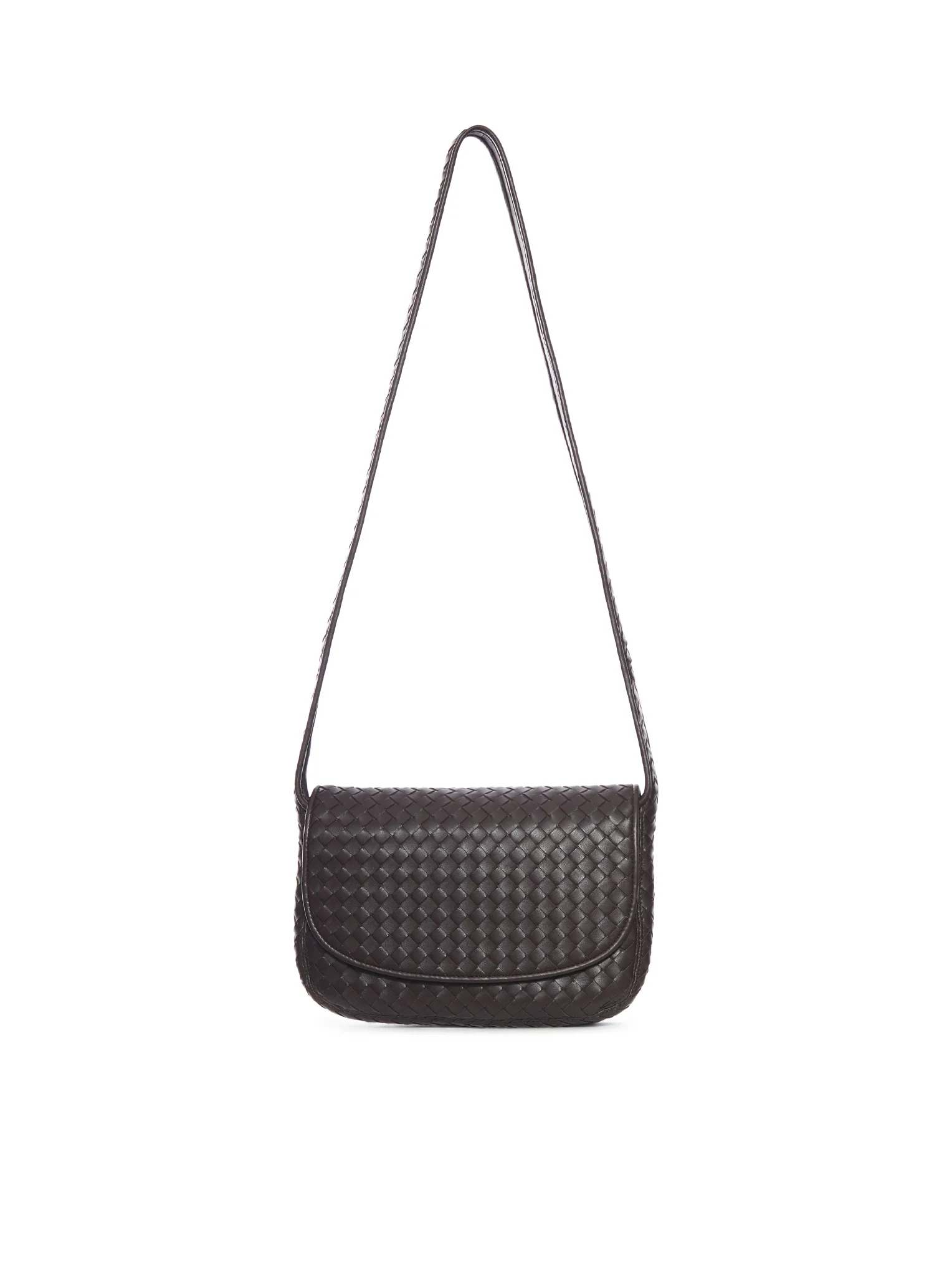 WOVEN LAMBSKIN MESSENGER BAG