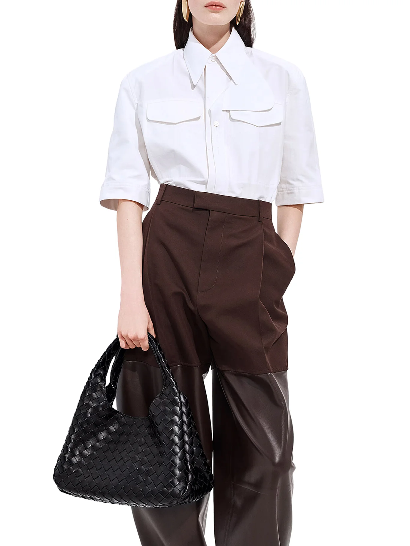 WOVEN LEATHER BELL BAG - Image 2