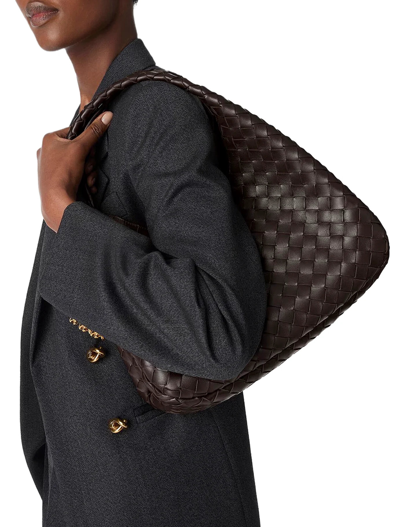 WOVEN LEATHER CAMPANA BAG - Image 3