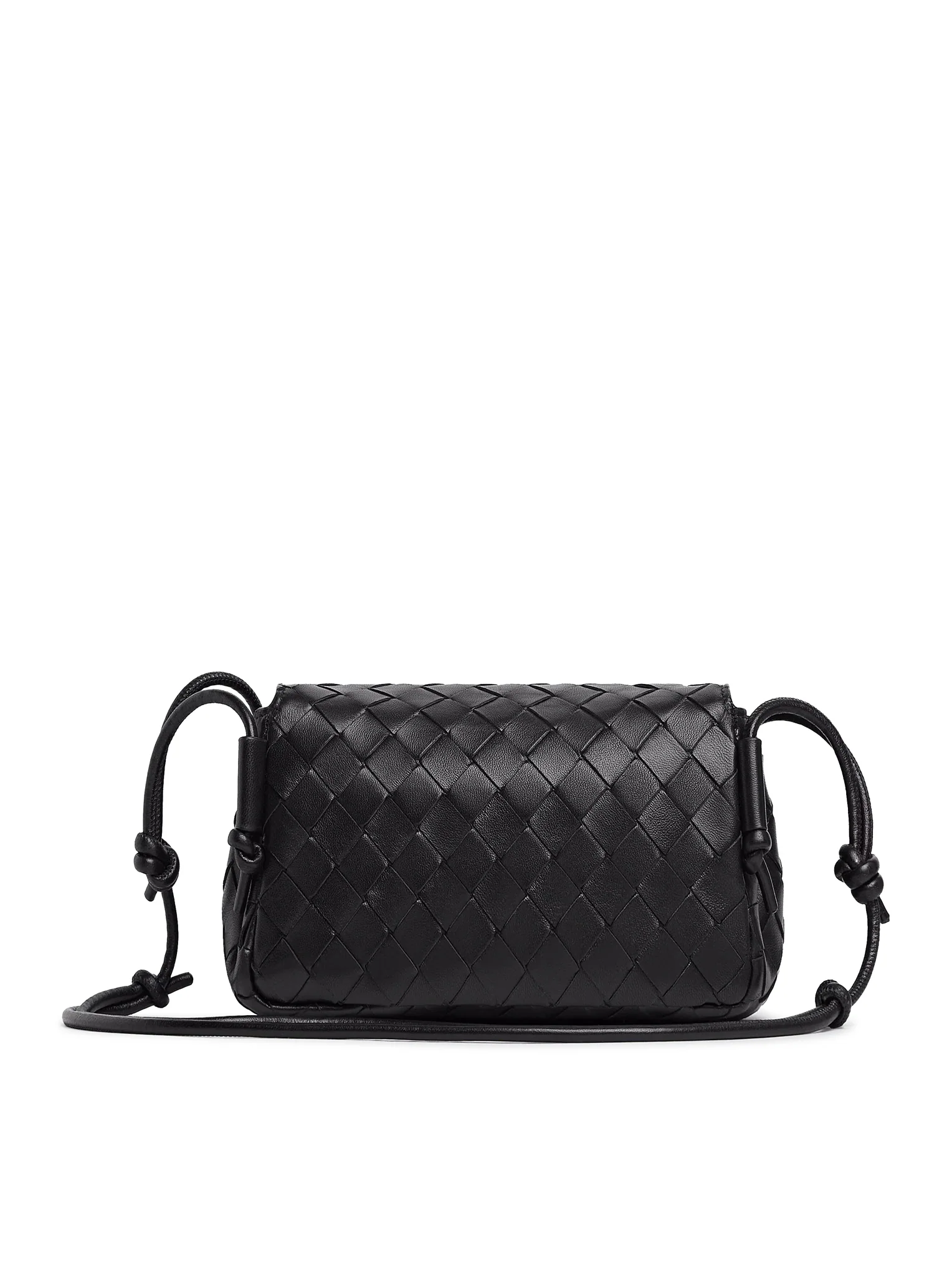 WOVEN NAPPA CLUTCH WITH ADJUSTABLE TUBULAR SHOULDER STRAP - Image 3