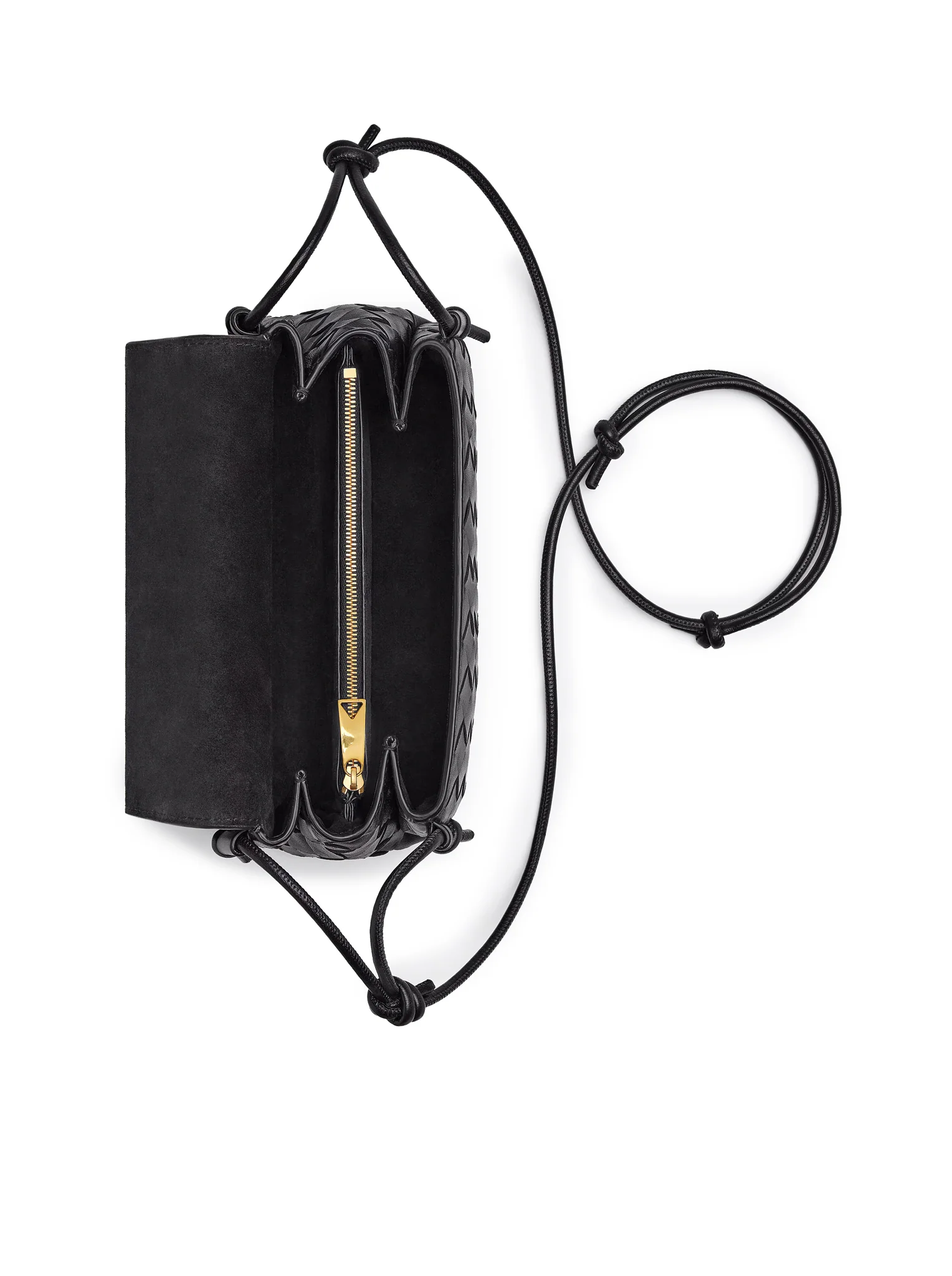 WOVEN NAPPA CLUTCH WITH ADJUSTABLE TUBULAR SHOULDER STRAP - Image 5