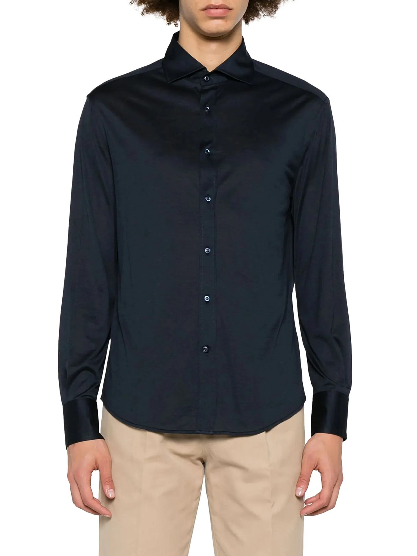 CLASSIC COTTON AND SILK BLEND SHIRT - Image 2