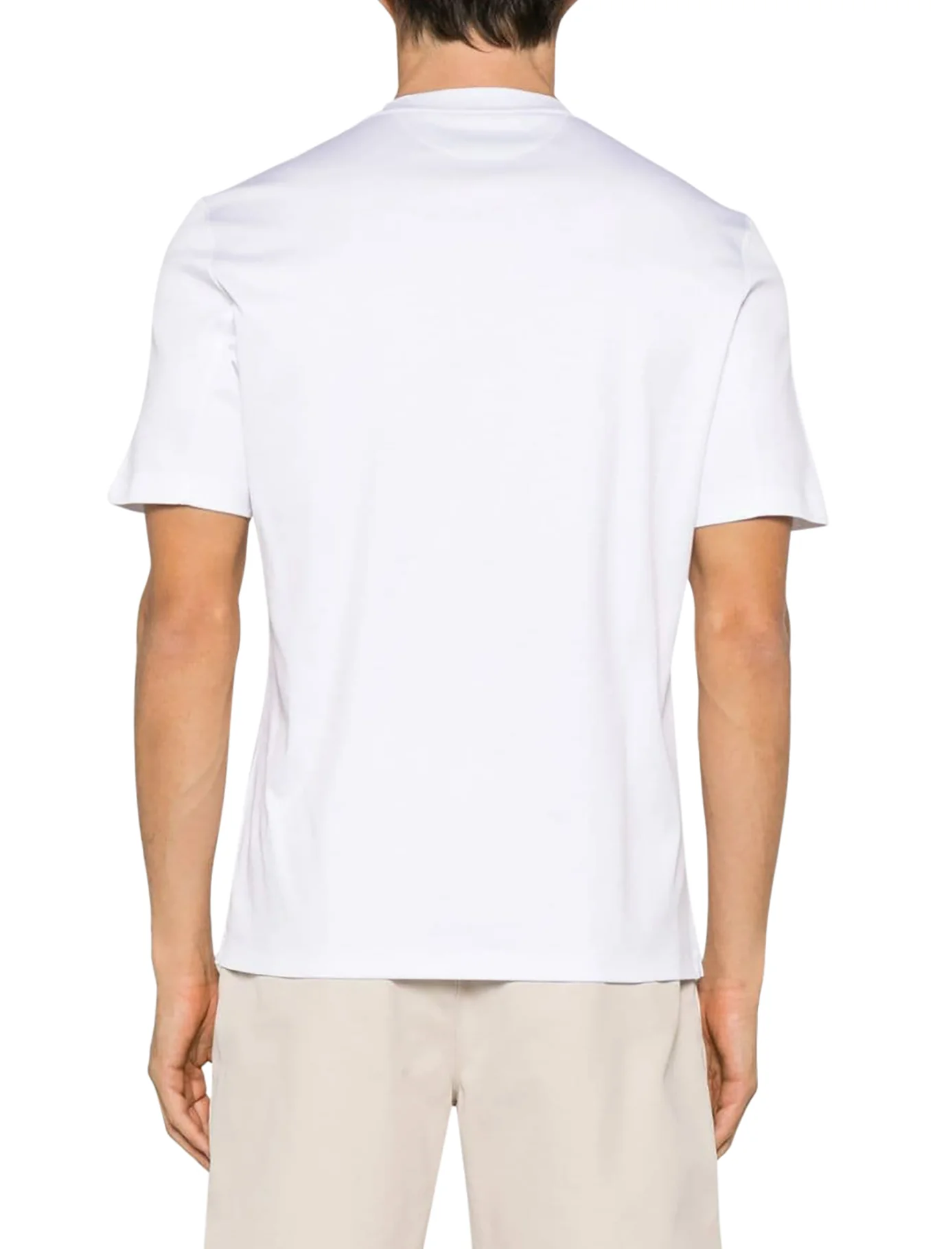 COTTON T-SHIRT WITH CONTRASTING LOGO PRINT - Image 4