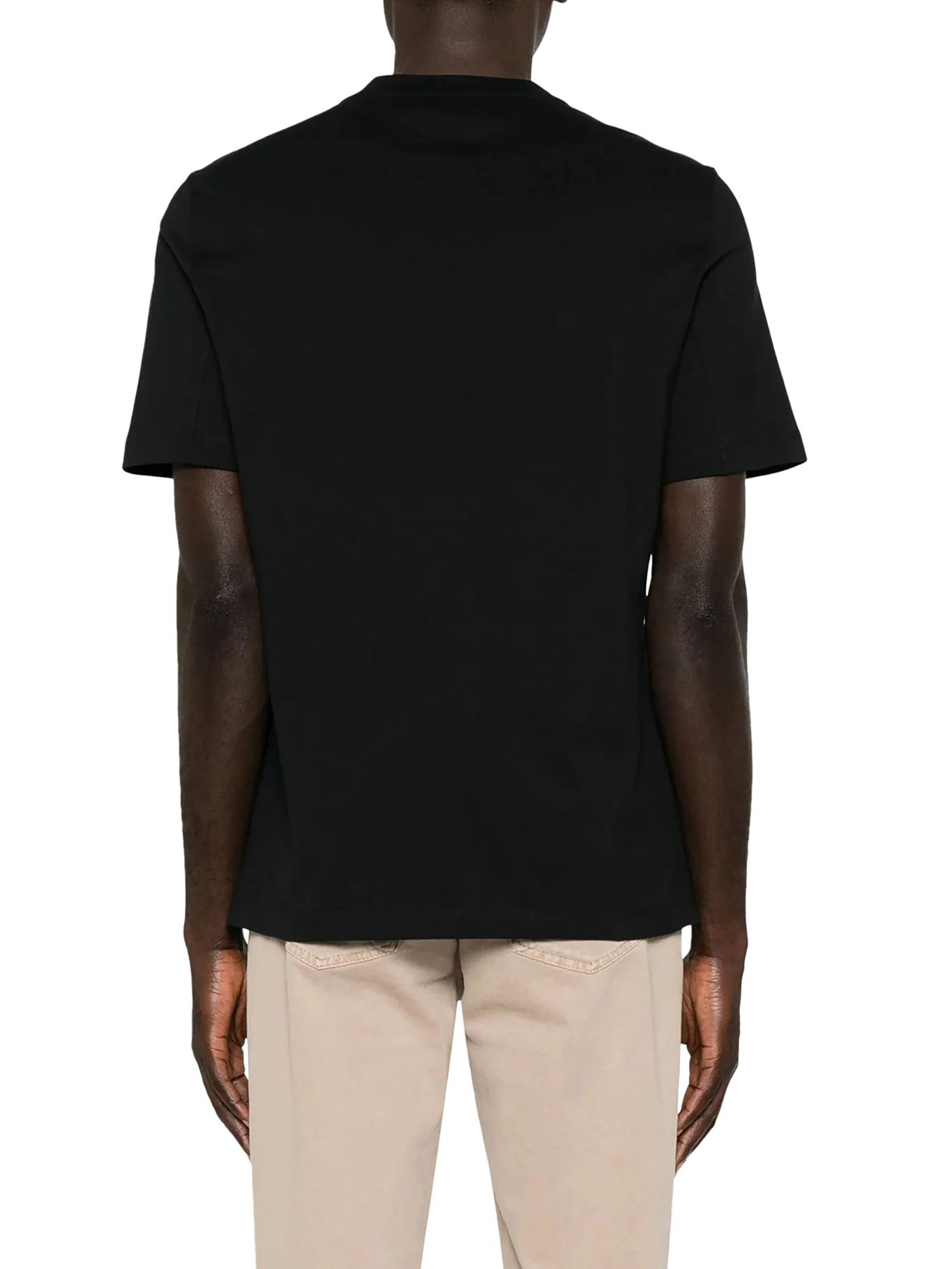 COTTON T-SHIRT WITH CONTRASTING LOGO PRINT - Image 4