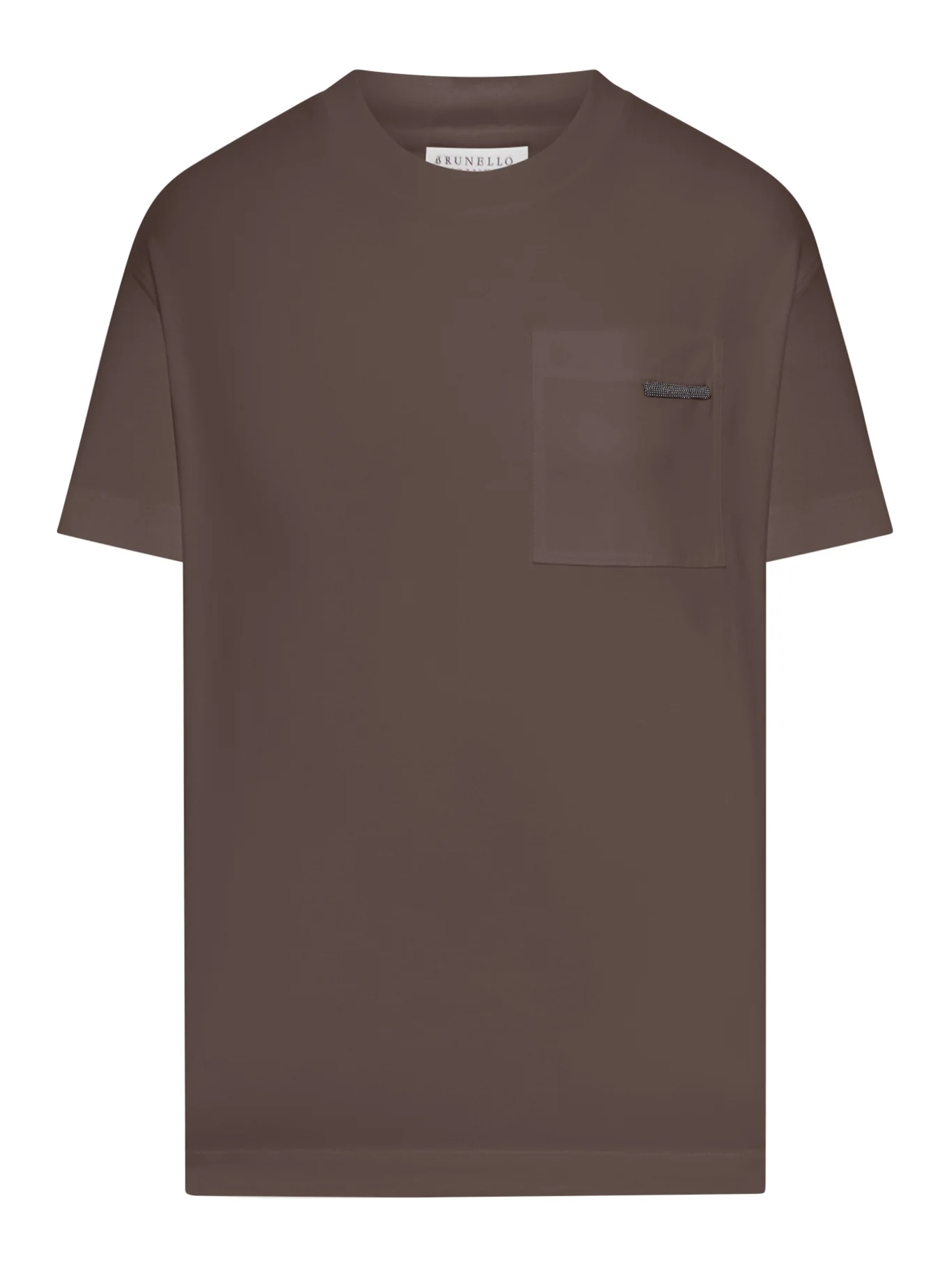CREW NECK COTTON T-SHIRT WITH MOBILE APPLICATION