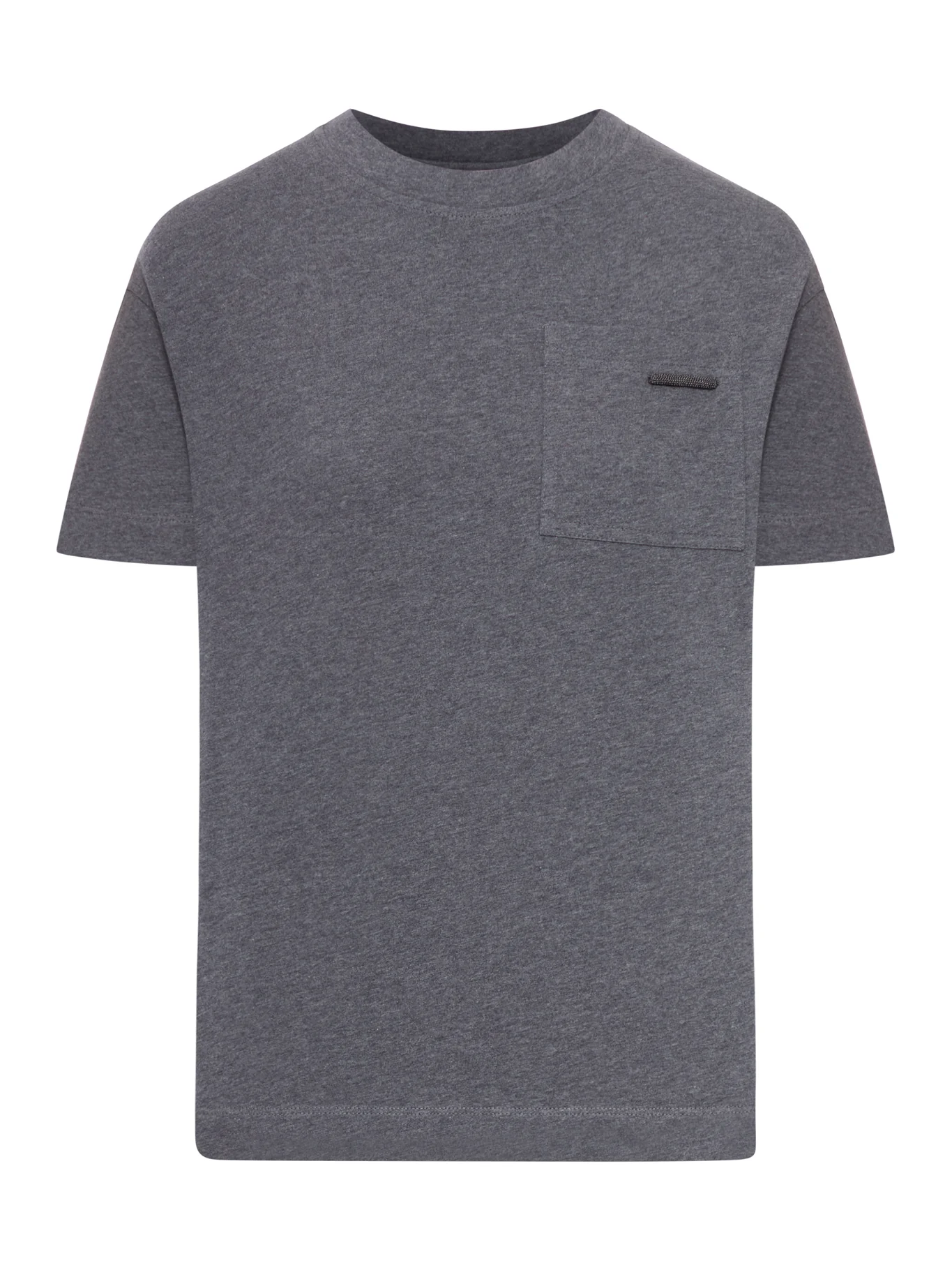 CREW NECK COTTON T-SHIRT WITH MOBILE APPLICATION
