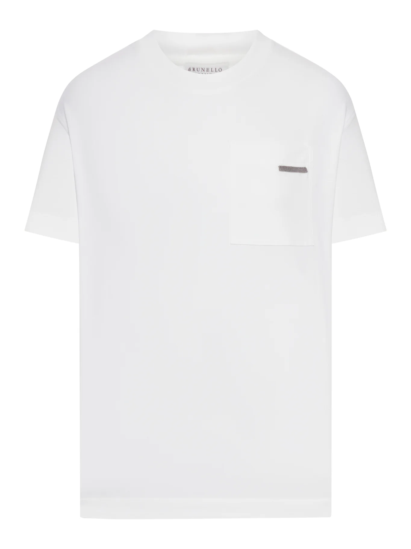 CREW NECK COTTON T-SHIRT WITH MOBILE APPLICATION