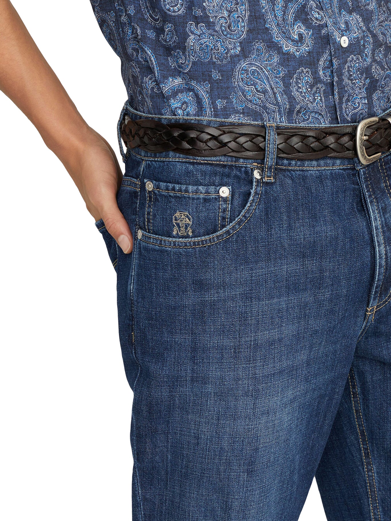 WASHED DENIM JEANS - Image 5
