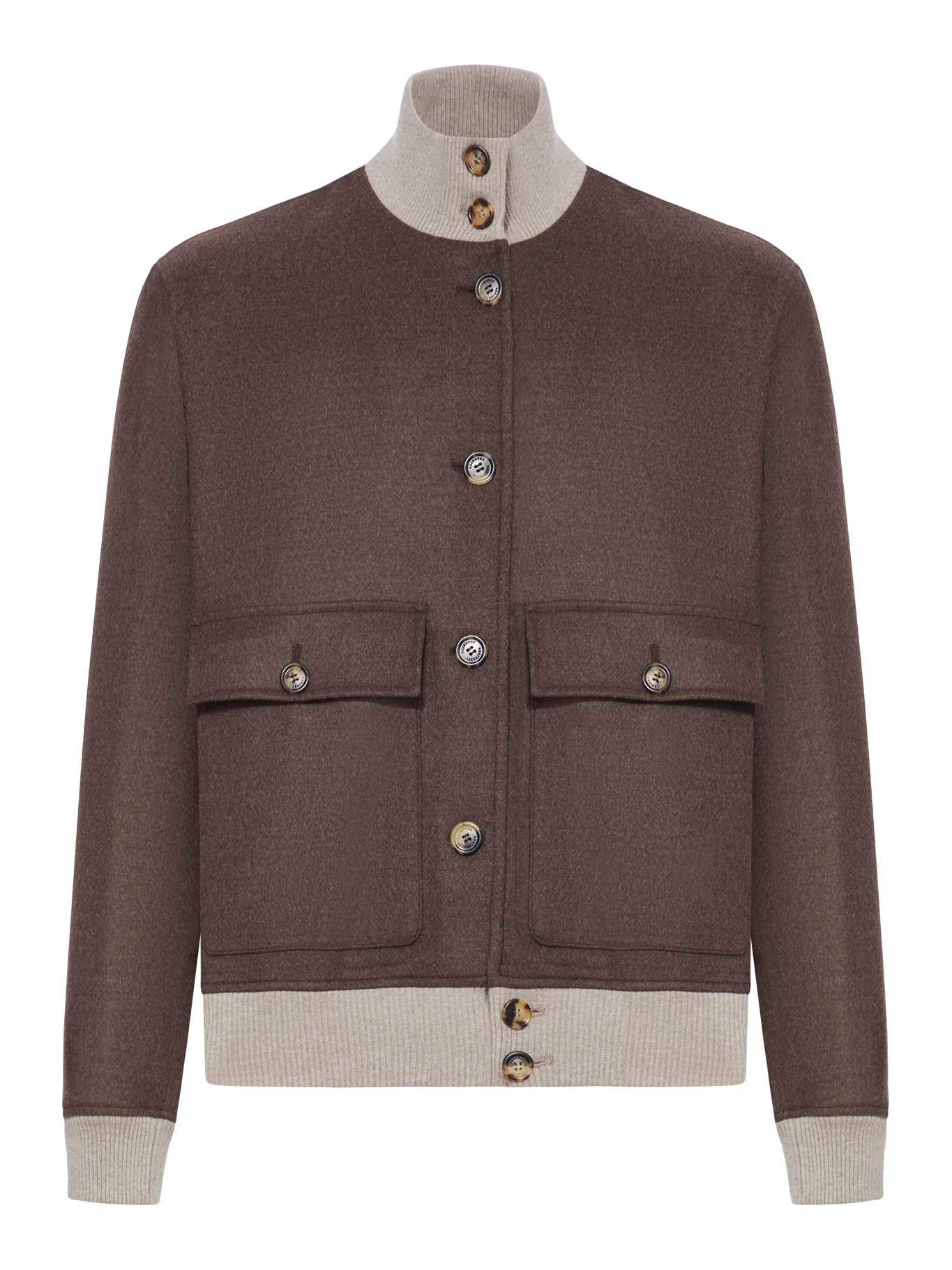 DOUBLE WOOL FLANNEL BOMBER