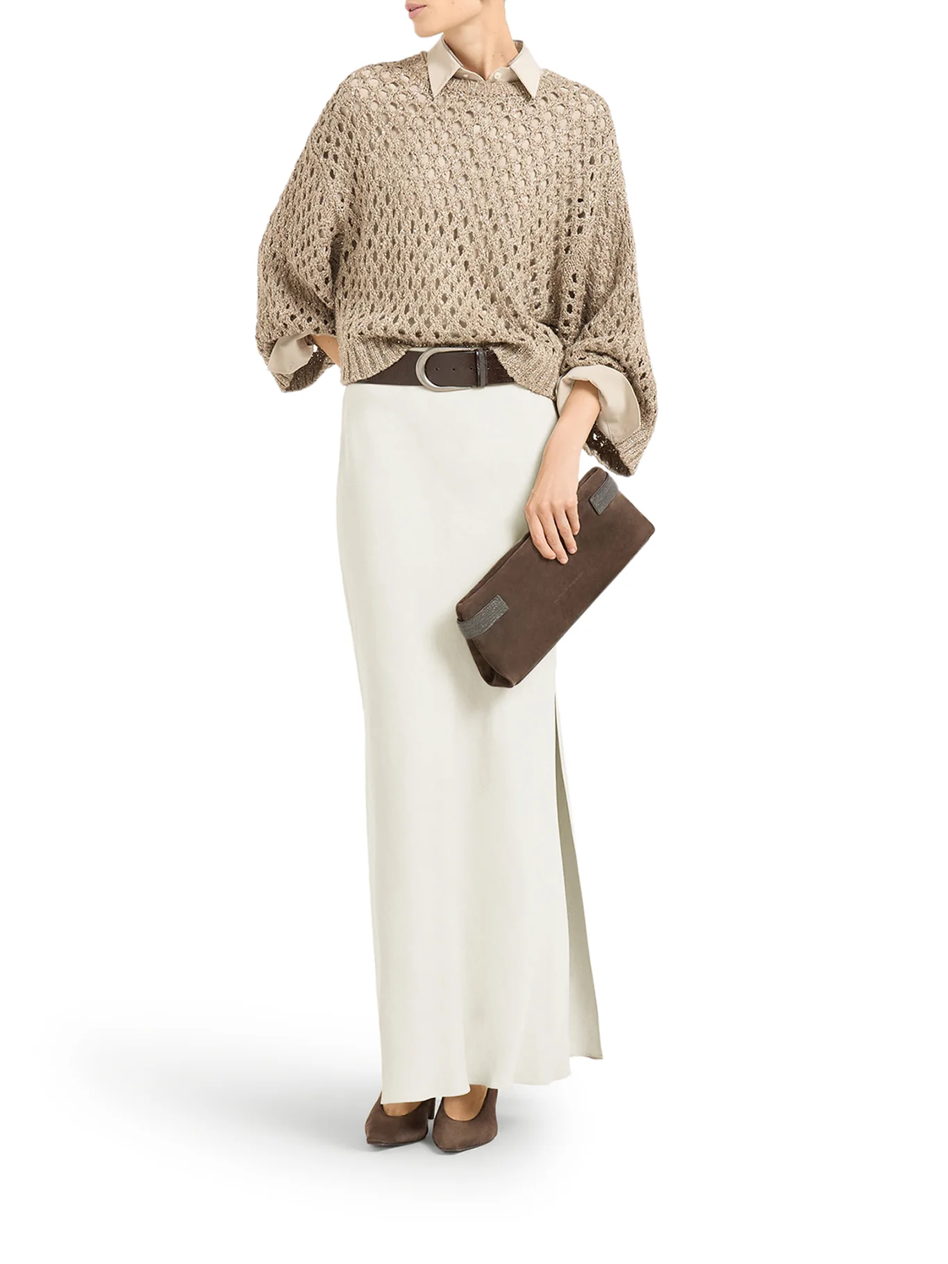 FLUID BIAS-CUT SKIRT IN LINEN BLEND - Image 2