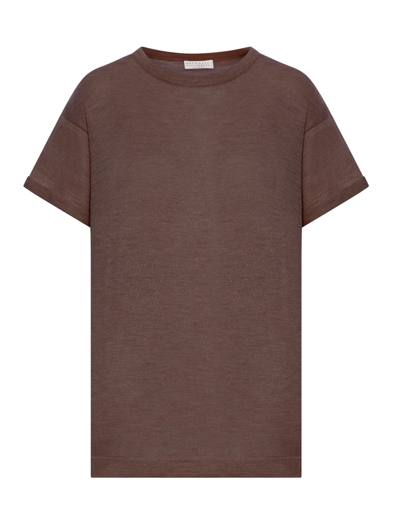 LIGHTWEIGHT CASHMERE AND SILK SWEATER WITH LUREX INSERTS