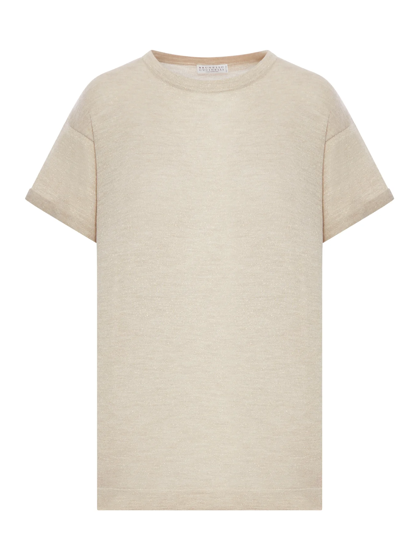 LIGHTWEIGHT CASHMERE AND SILK SWEATER WITH LUREX INSERTS