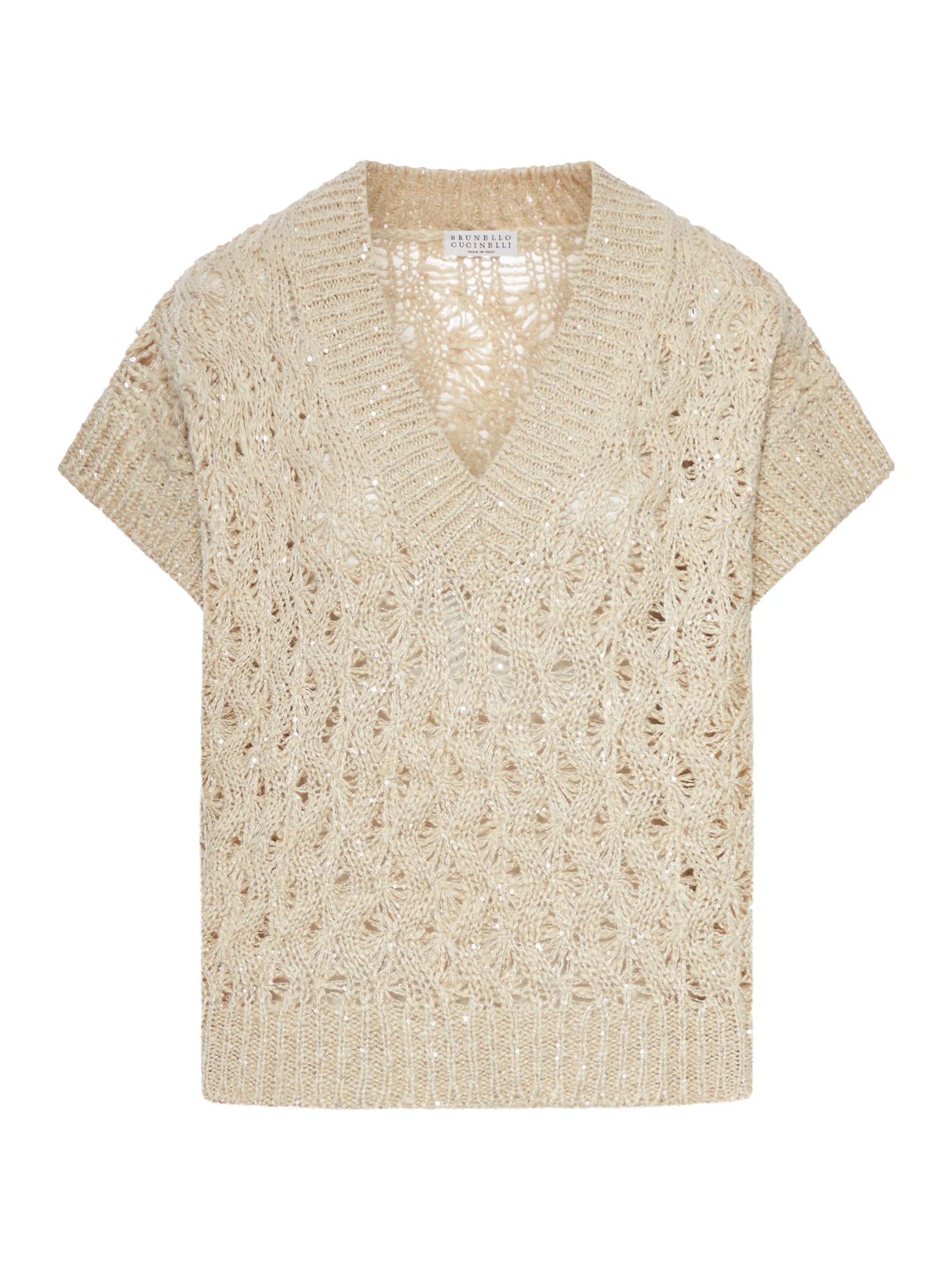 LINEN AND SILK KNITTED VEST