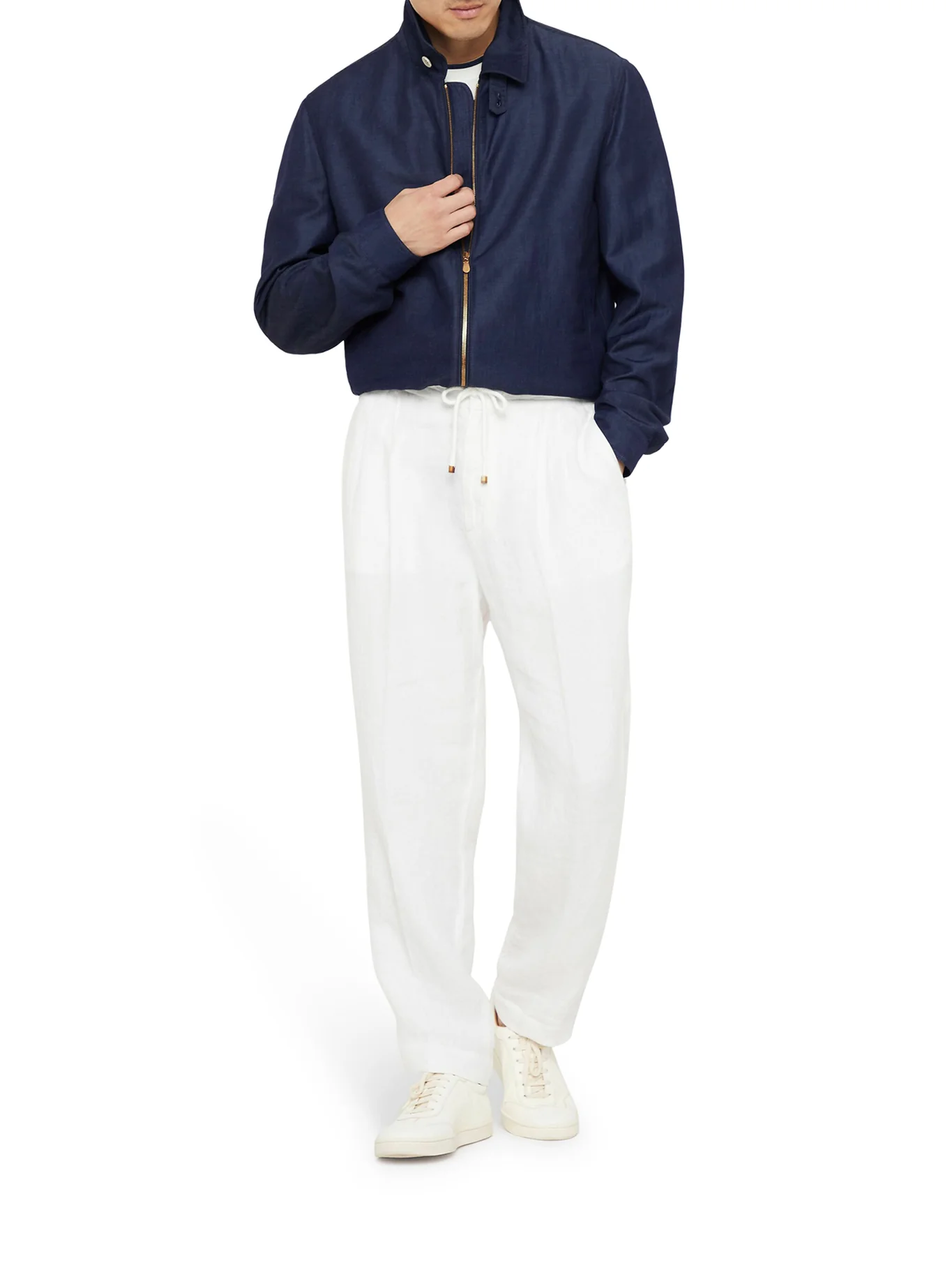 LINEN TROUSERS WITH DRAWSTRING - Image 2