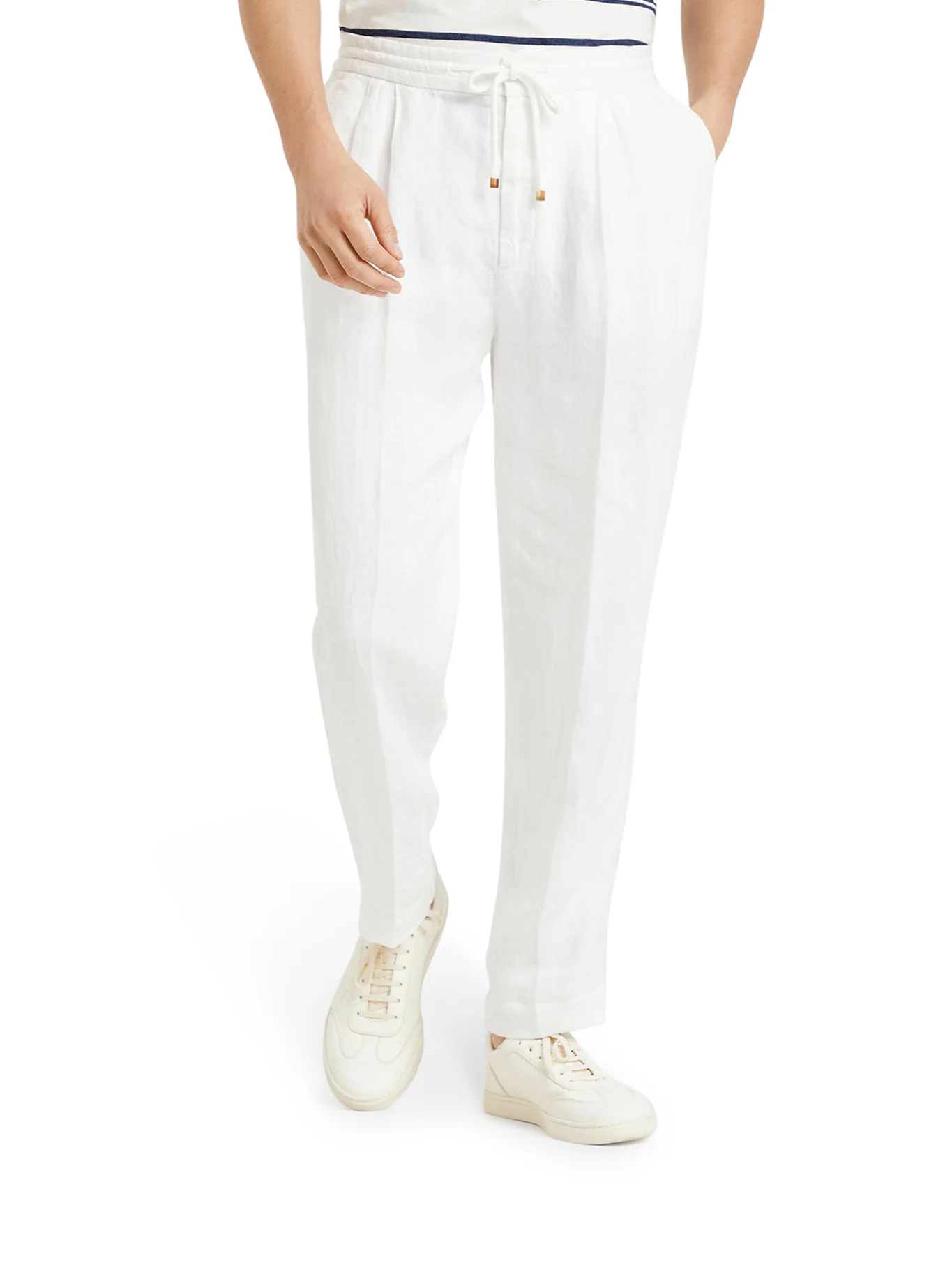 LINEN TROUSERS WITH DRAWSTRING - Image 3