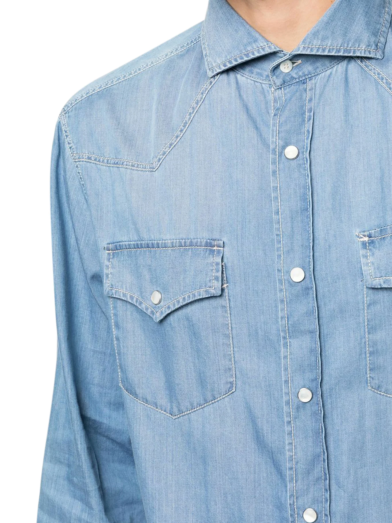 LONG-SLEEVED DENIM SHIRT - Image 5